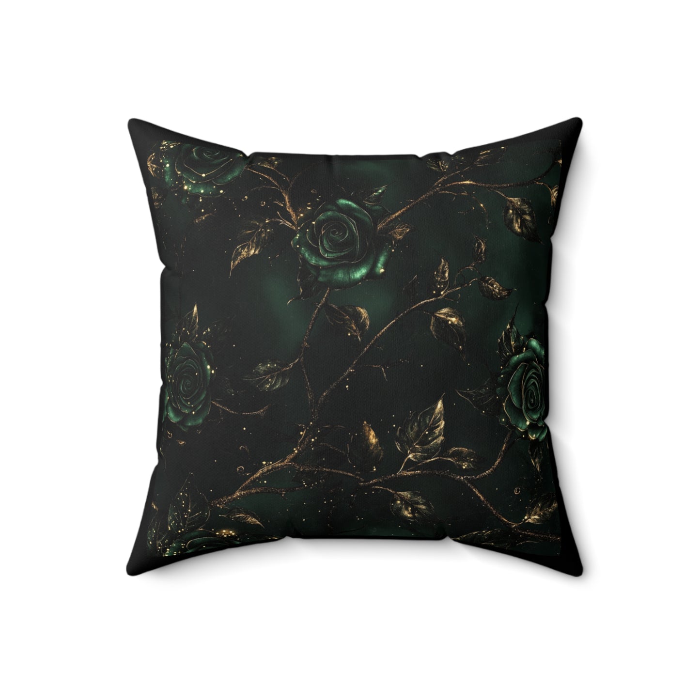 Elegant Gothic Floral Square Pillow, Decorative Cushion, Home Decor, Gift for Her, Sofa Pillow, Bedroom Accent