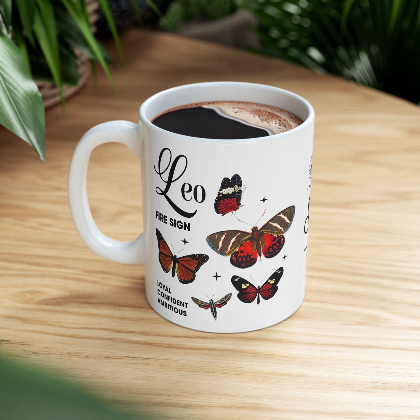 Leo Zodiac Ceramic Mug - Strength & Passion - 11oz/15oz Coffee Cup
