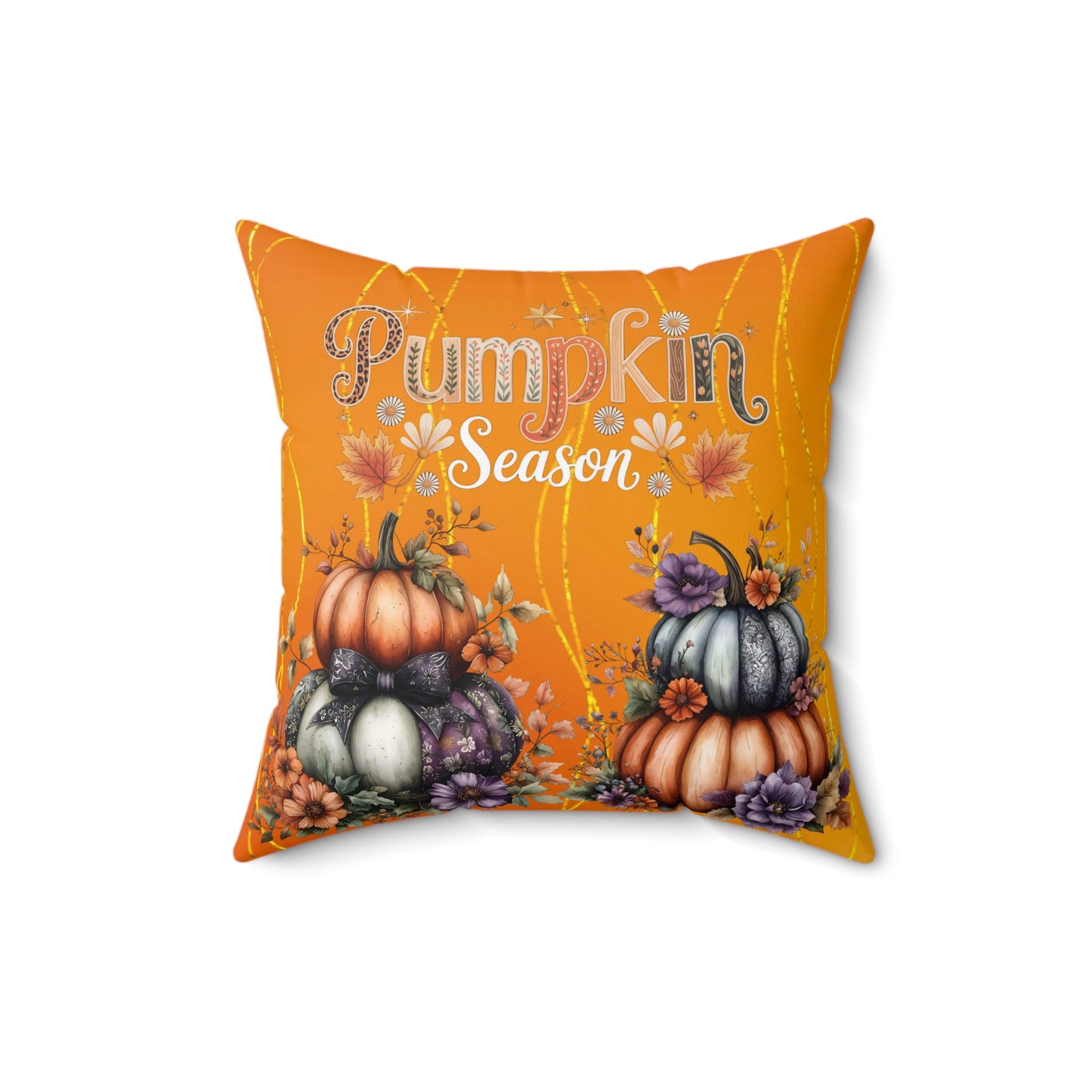 Autumn Vibes Pumpkin Season Pillow, Cozy Home Decor, Fall Accent Cushion, Thanksgiving Gift, Harvest Decor