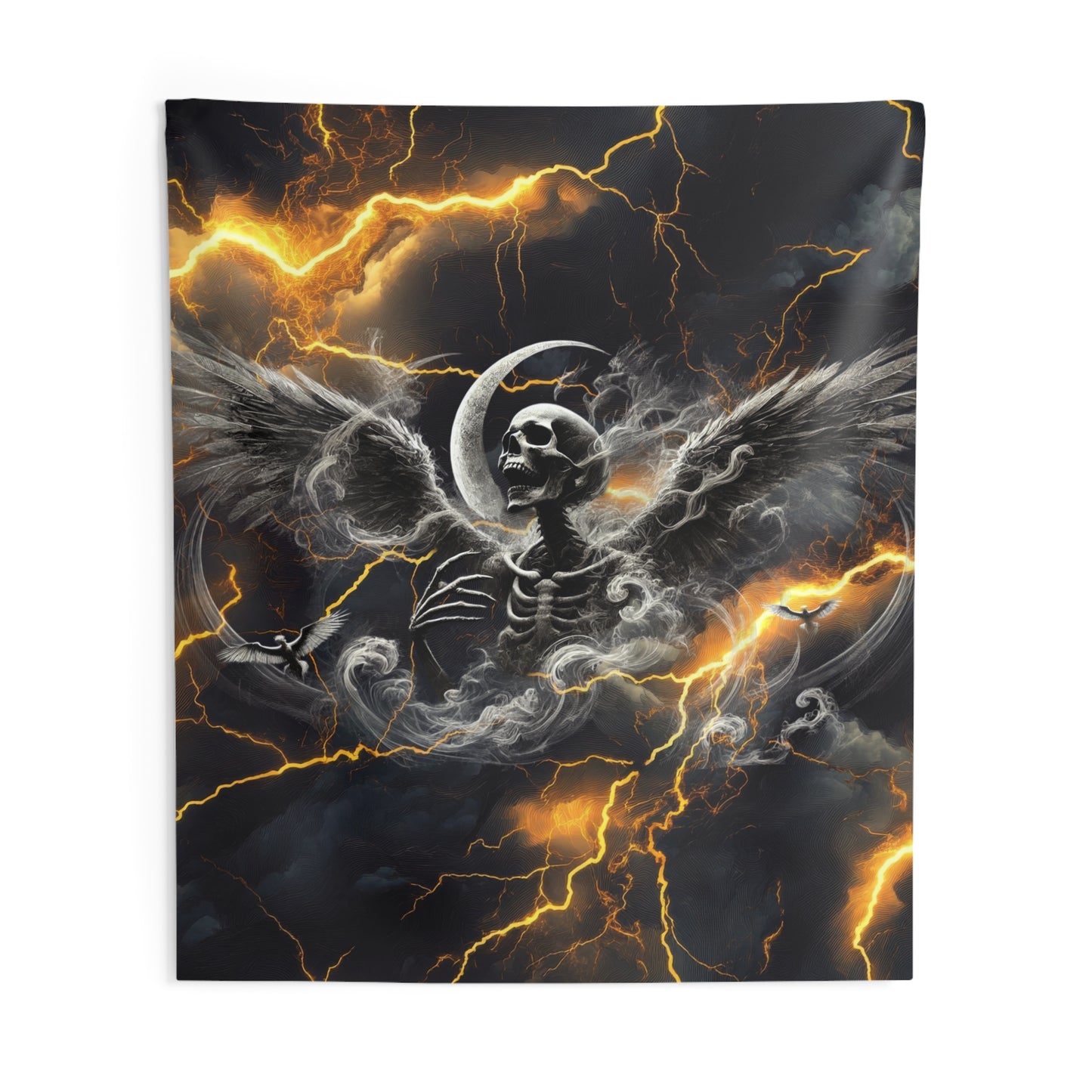 Gothic Skull Wall Tapestry - Dark Wall Decor, Bohemian Home Art, Halloween Decor, Unique Gift for Halloween, Witchy Aesthetic