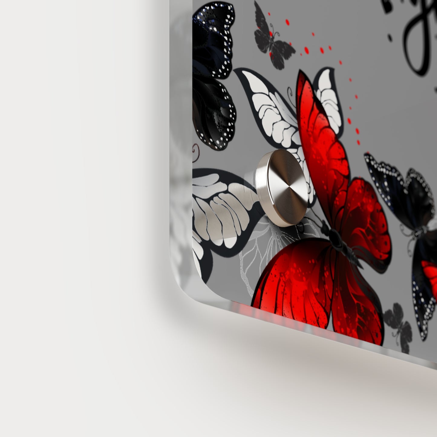 Inspirational Butterfly Acrylic Wall Art Panel - 'Life Begins' Decor