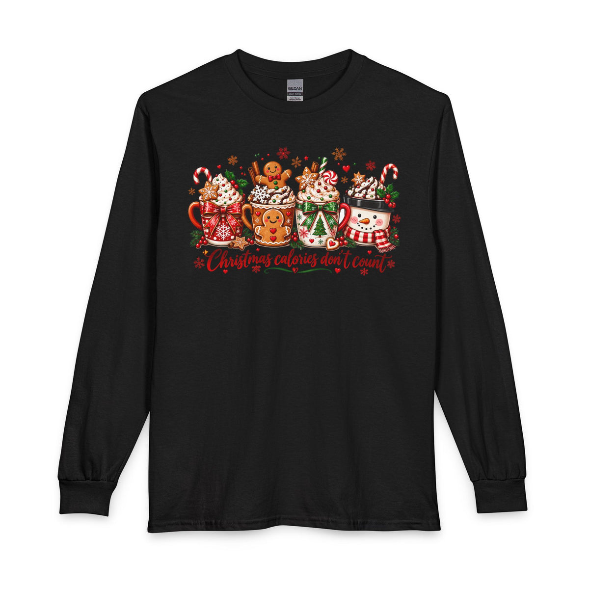 Christmas Cheer Long Sleeve T-Shirt – Festive Holiday Candy Cane Design
