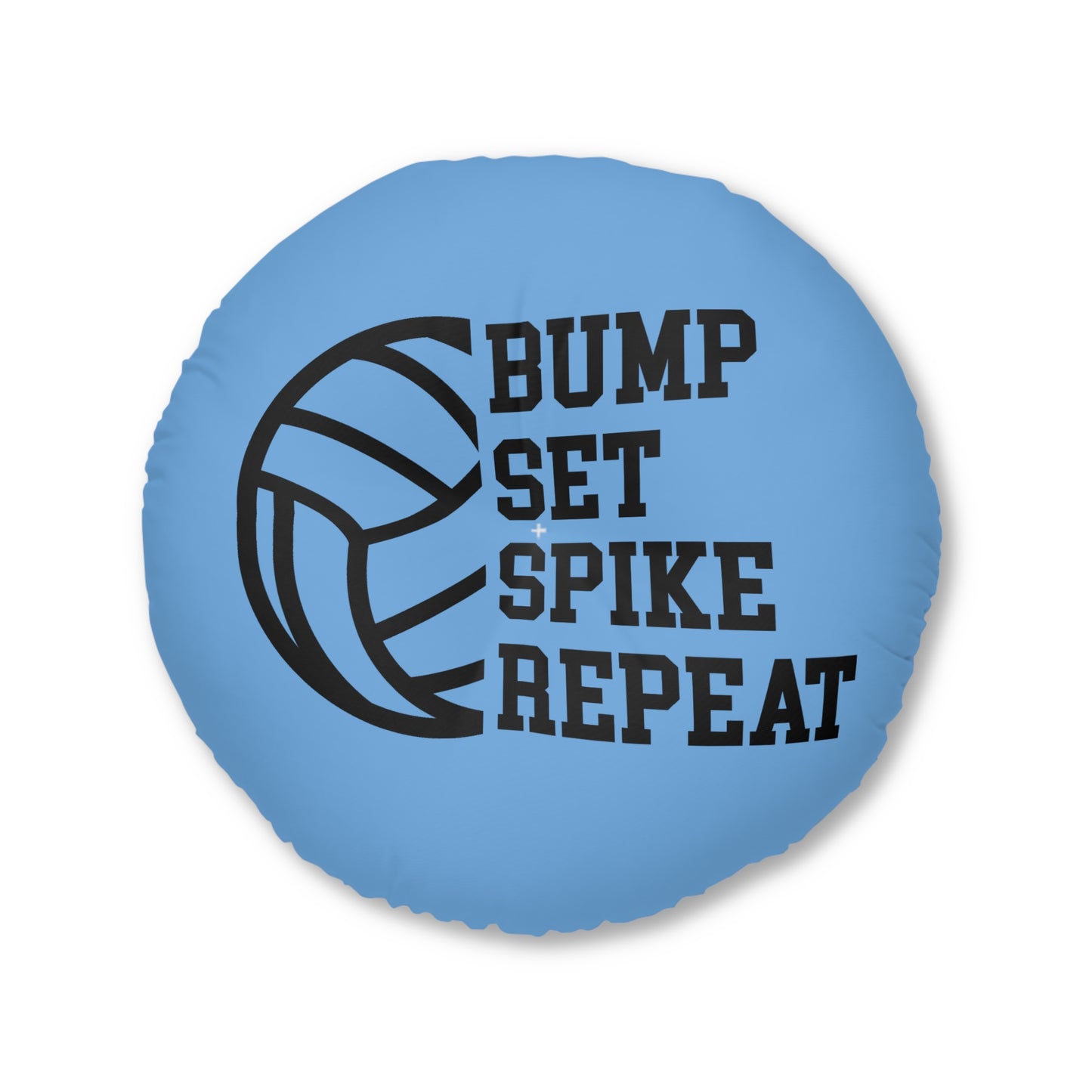 Tufted Floor Pillow Round- Volleyball Theme