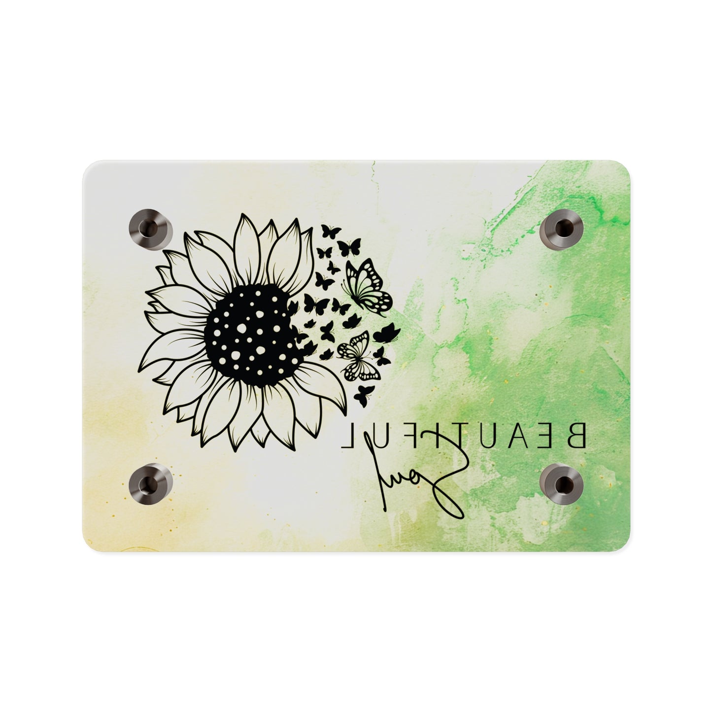 Beautiful Soul Acrylic Wall Art Panel with Sunflower Design