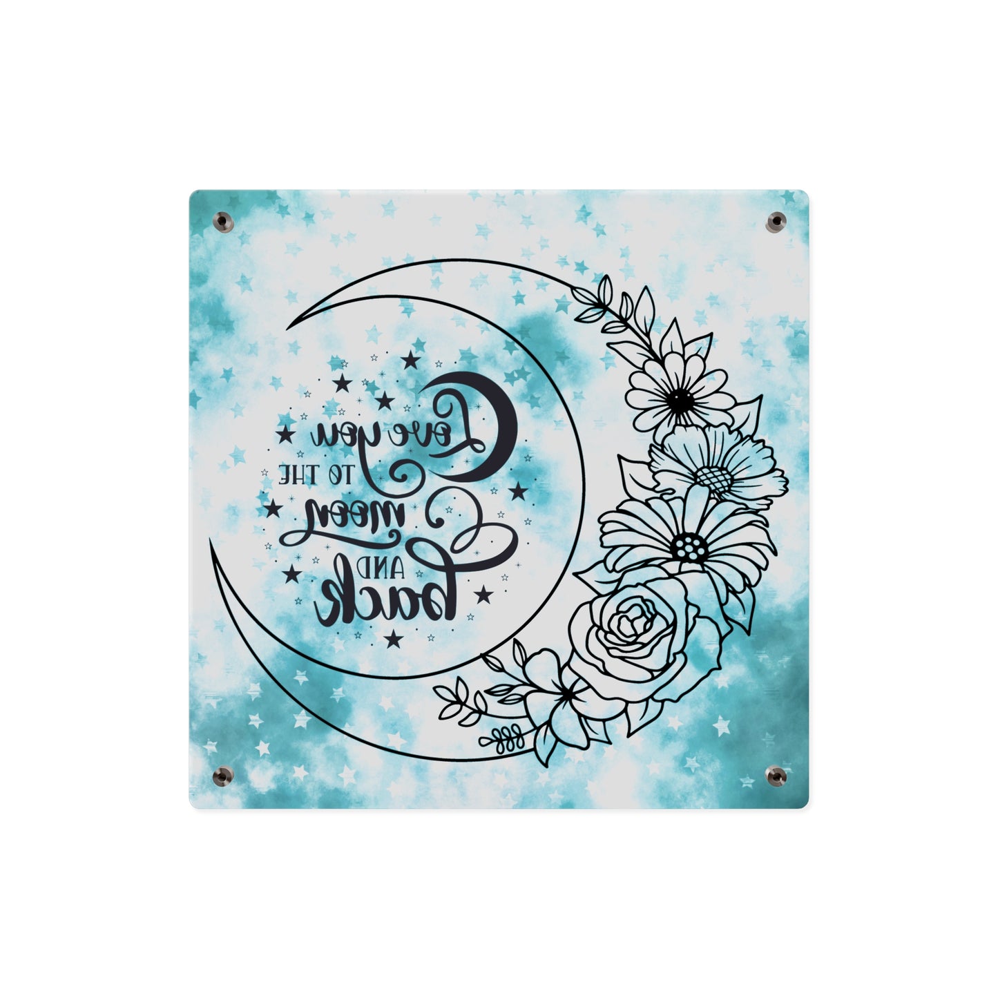 Starry Love You To The Moon And Back Acrylic Wall Art Panel, Beautiful Decor for Any Room, Accent for Any Room, Great Gift Idea for Any Occasion