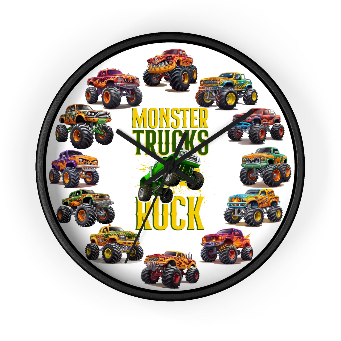 Monster Truck Wall Clock - Room Decor Gift for Truck Lovers