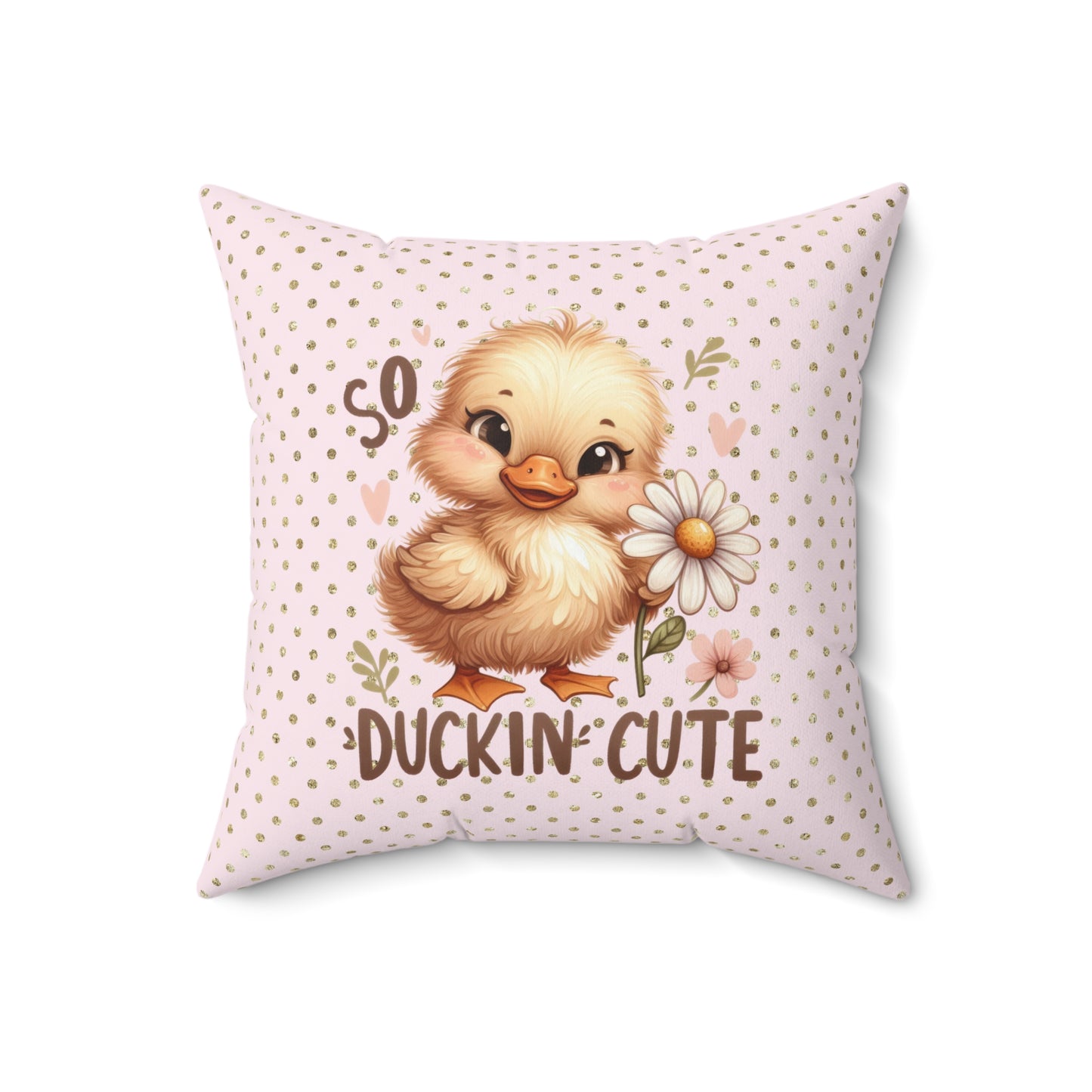 Cute Duckling Throw Pillow, Soft Decorative Cushion, Nursery Decor, Gift for Baby Shower, Adorable Home Accent
