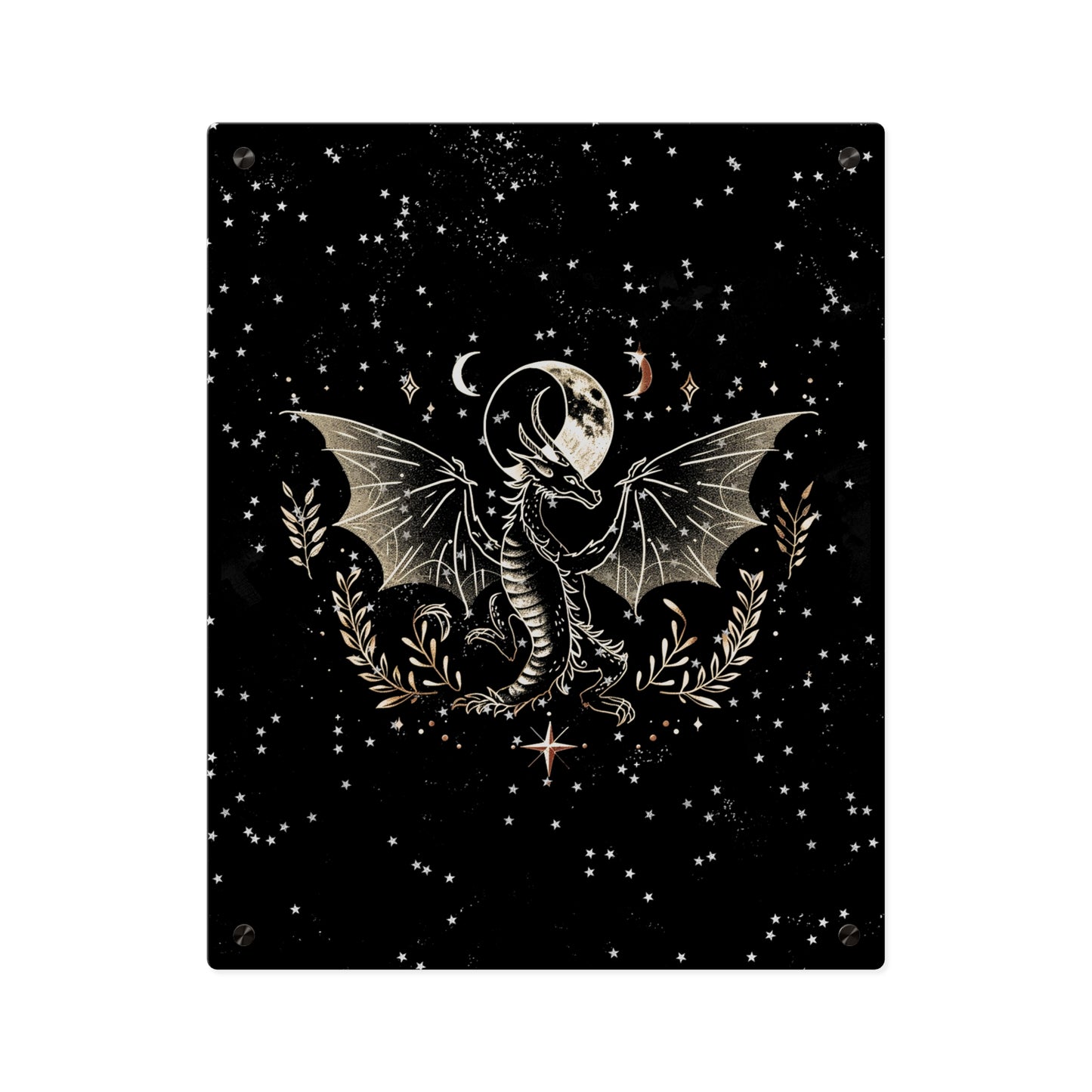 Mystical Dragon Acrylic Wall Art Panel - Celestial Home Decor