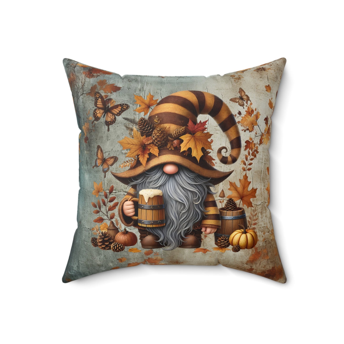 Autumn Gnome Pillow, Cozy Fall Home Decor, Harvest Cushion, Thanksgiving Decoration, Halloween Accent, Seasonal Gift