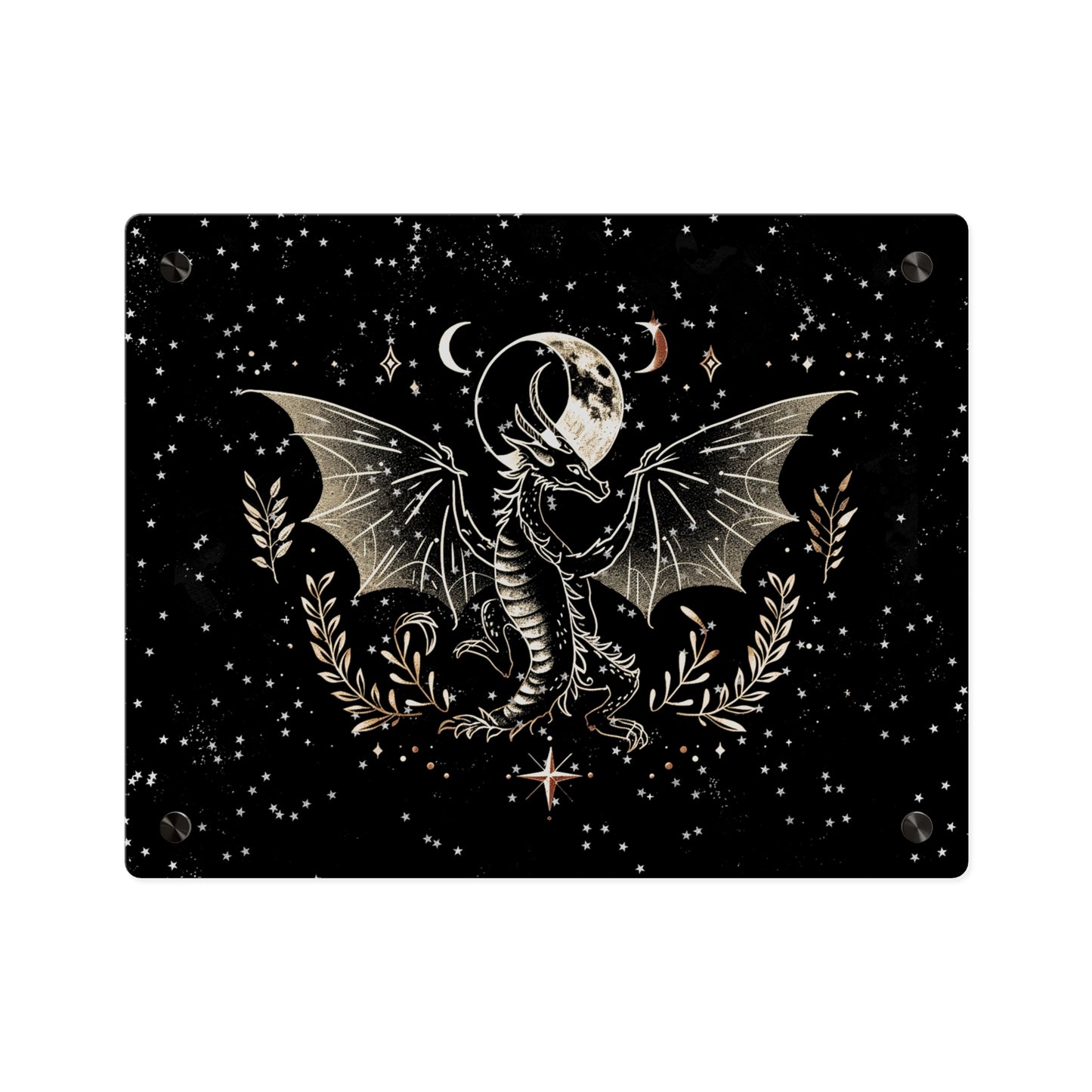 Mystical Dragon Acrylic Wall Art Panel - Celestial Home Decor