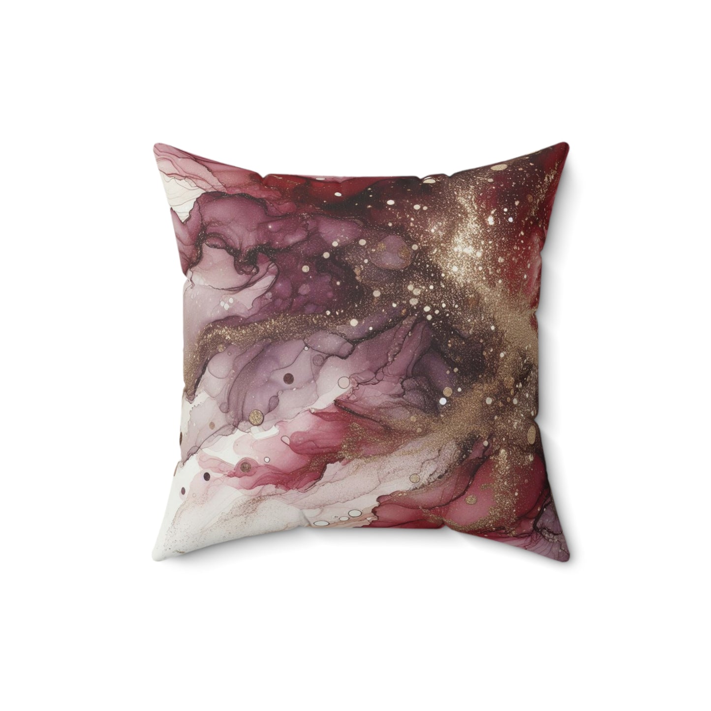 Decorative Spun Polyester Square Pillow, Beautiful Decor Pillow for Home or Office, Stylish Accent for Any Room,