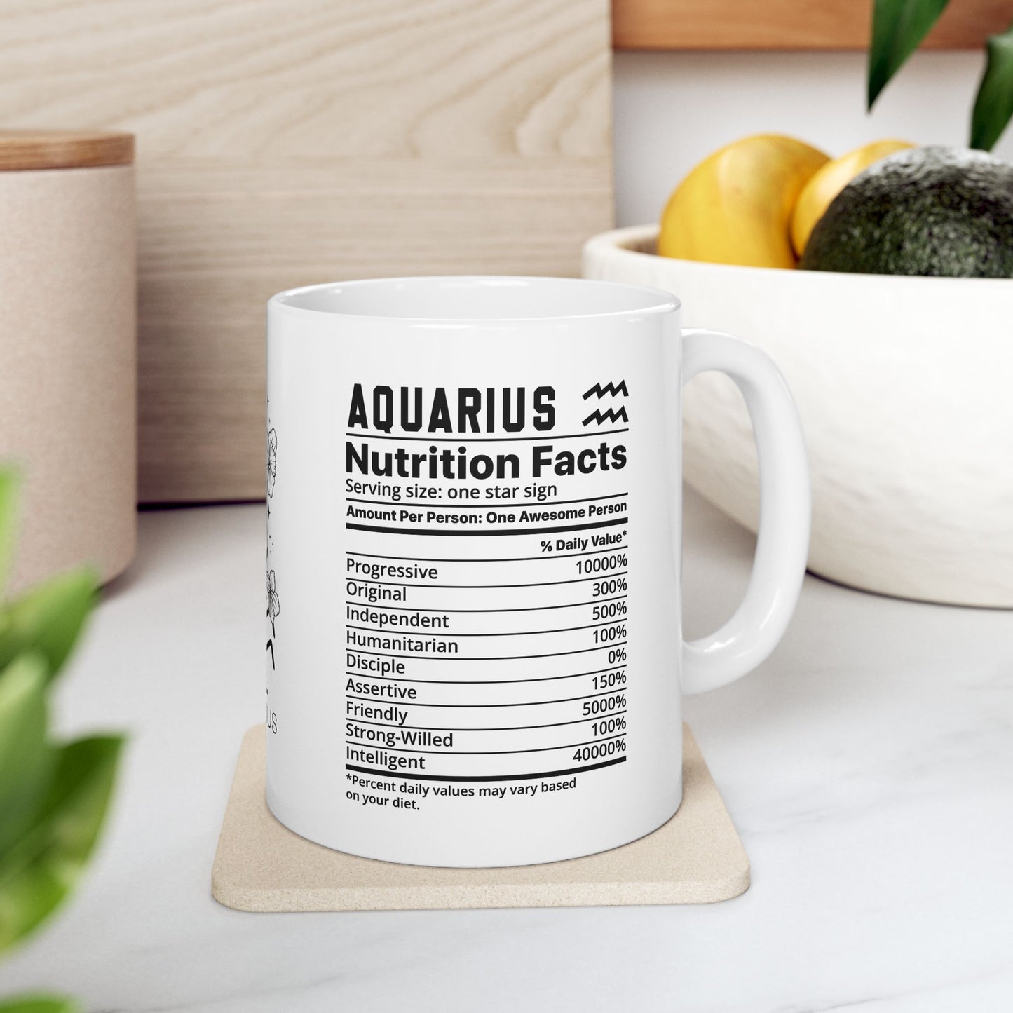 Zodiac Aquarius Ceramic Mug (11oz & 15oz) - Astrology Gift for Star Sign Lovers