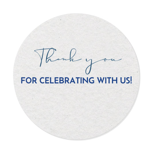 Thank You Celebration Stickers, Custom Wedding Favors, Personalized Party Decor, Event Stickers, Stylish Thank You Notes