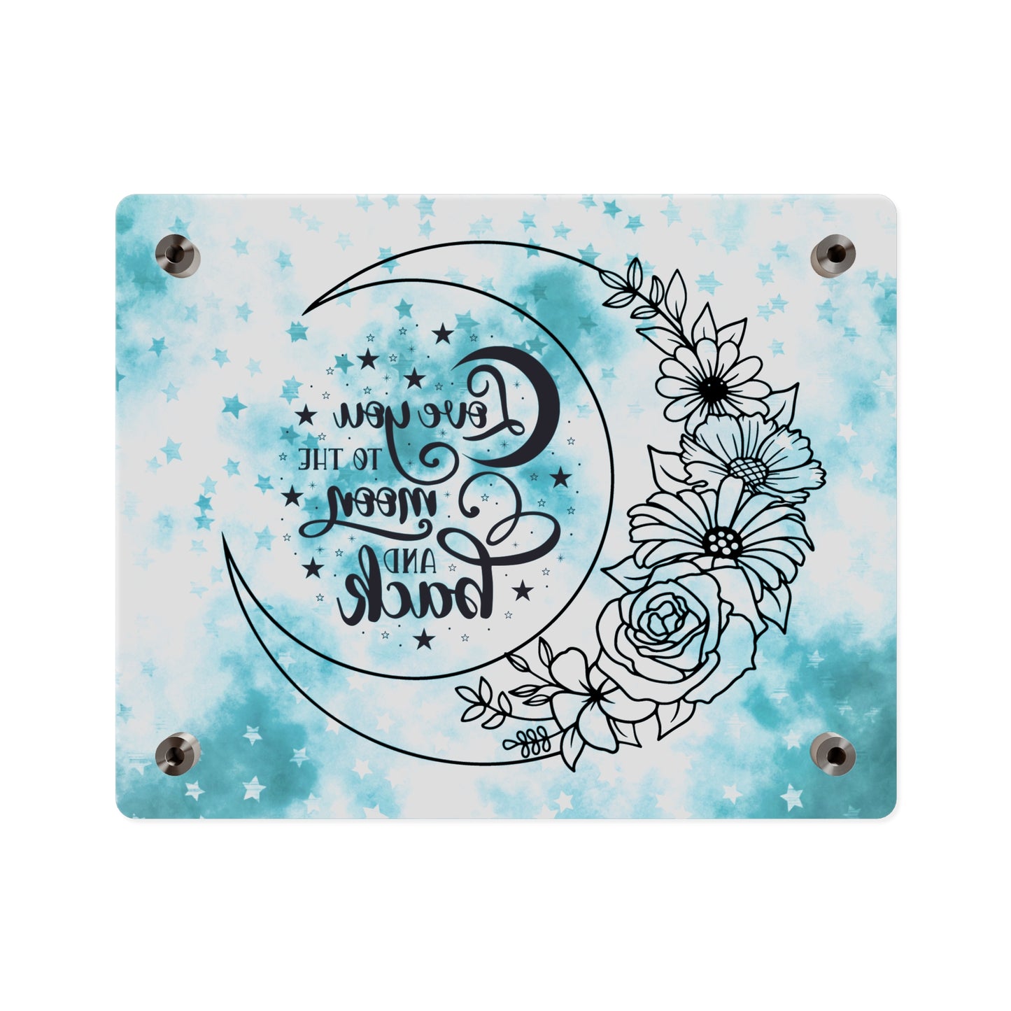 Starry Love You To The Moon And Back Acrylic Wall Art Panel, Beautiful Decor for Any Room, Accent for Any Room, Great Gift Idea for Any Occasion