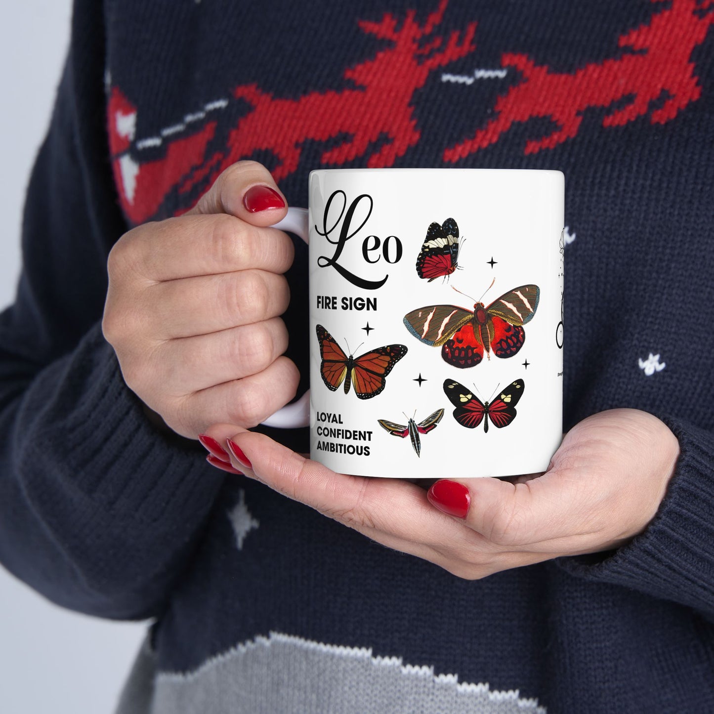 Leo Zodiac Ceramic Mug - Strength & Passion - 11oz/15oz Coffee Cup