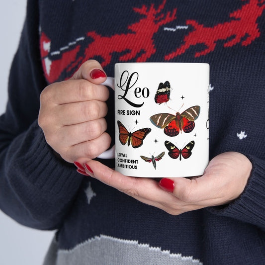 Leo Zodiac Ceramic Mug - Strength & Passion - 11oz/15oz Coffee Cup