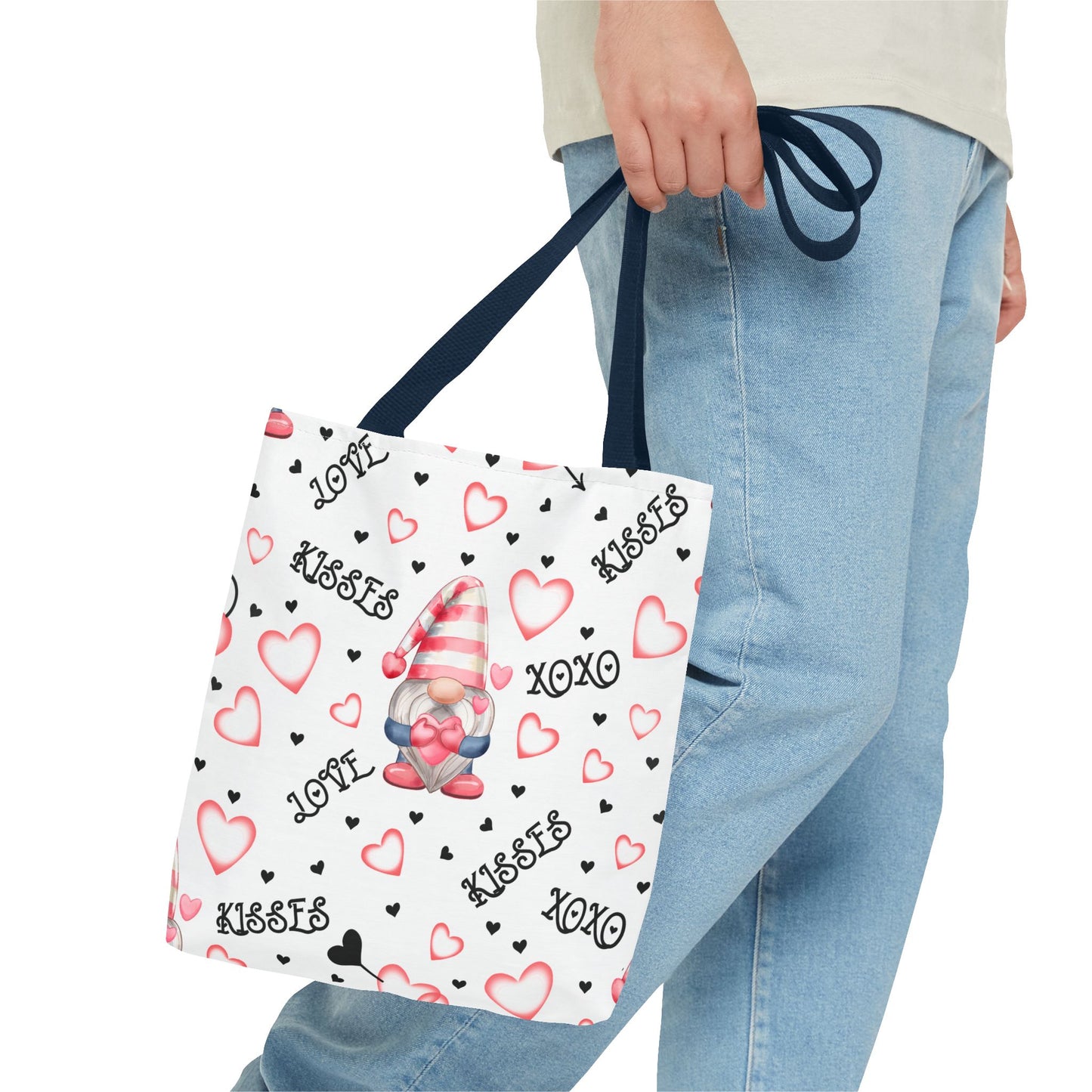 Romantic Love Gnome Tote Bag - Whimsical Valentine Gift for Gnome Lovers