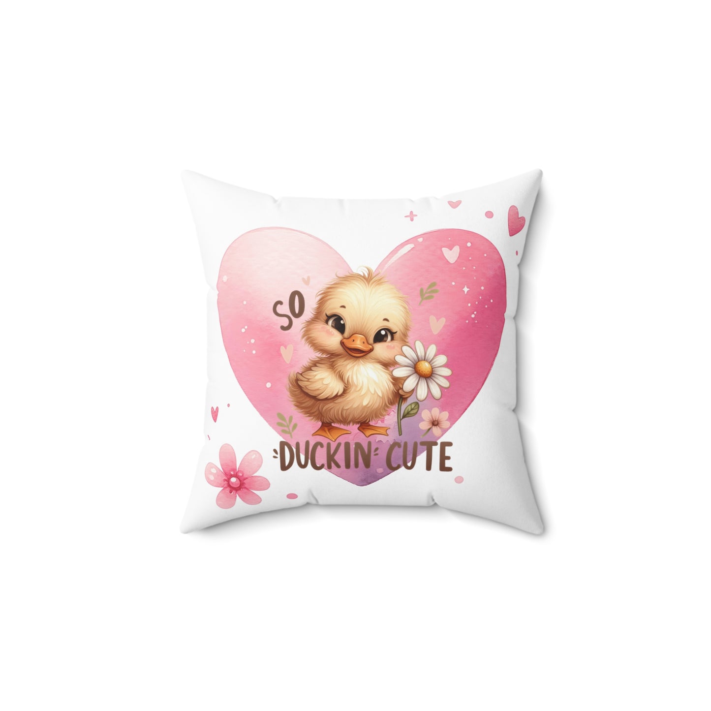 Cute Duck Pillow, Adorable Home Decor, Gift for Kids, Springtime Accent, Nursery Decoration, Children's Room Pillow