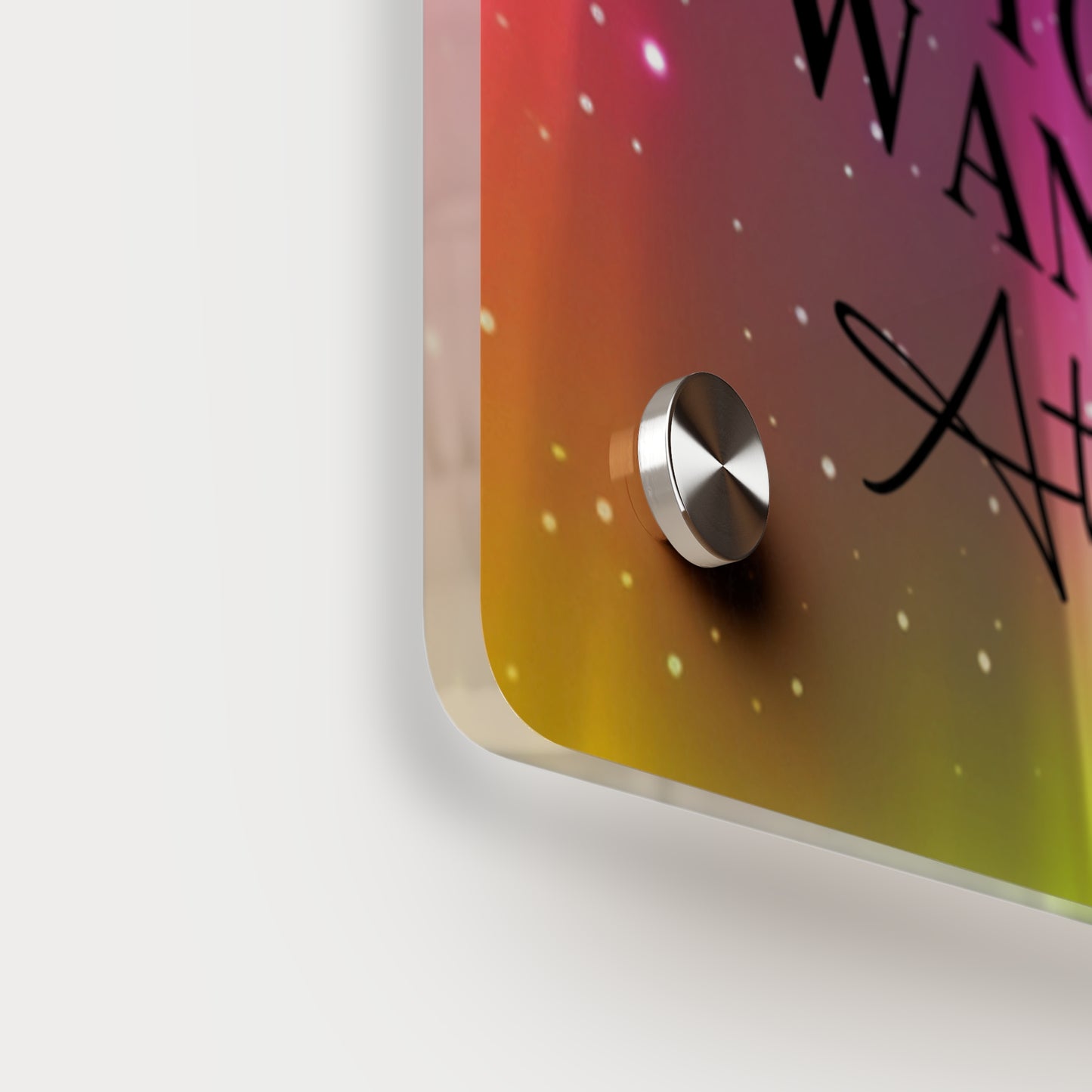 Acrylic Wall Art Panel - Inspirational Quote 'Be the Energy You Want to Attract' Wall Decor