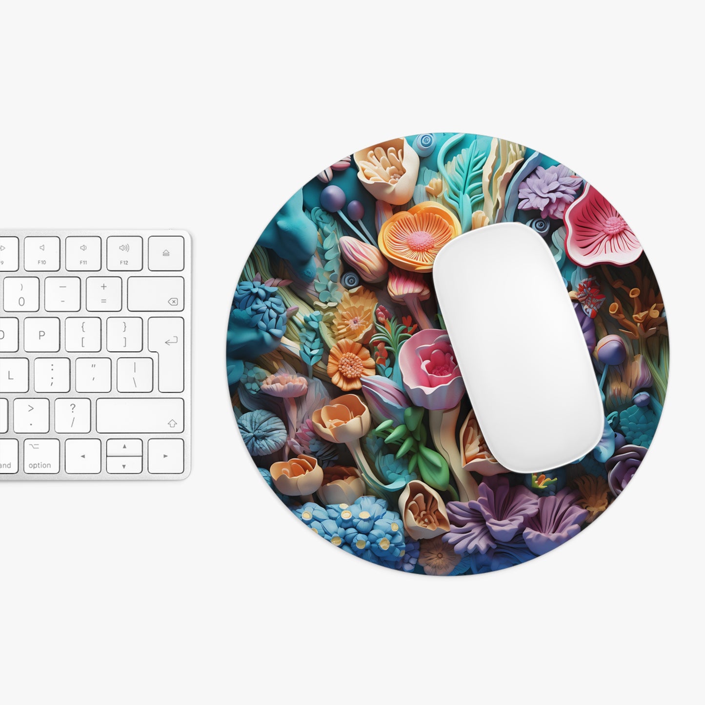 Petals & Blooms Floral Desk Mouse Pad - Vibrant Nature-Inspired Desk Accessory