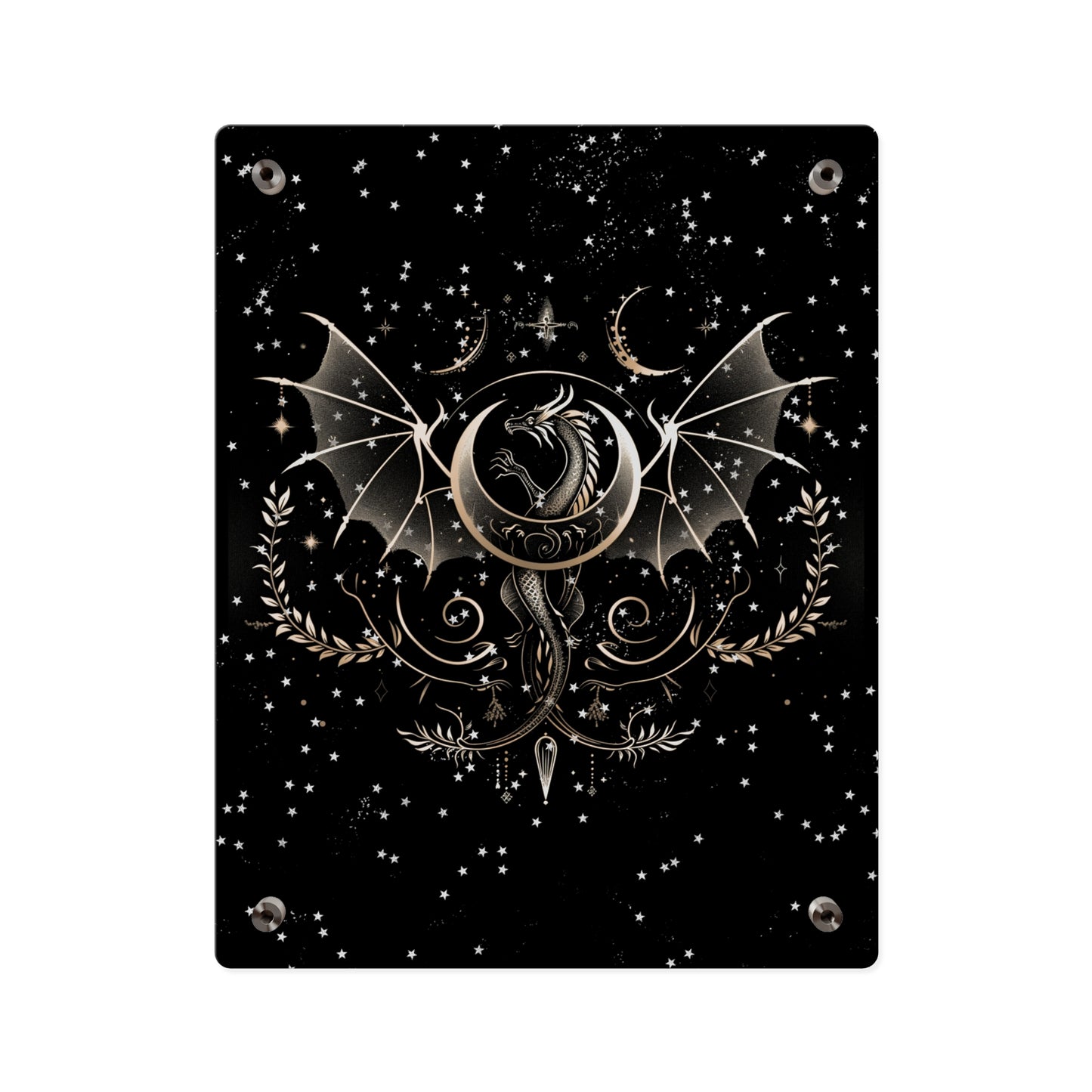 Mystical Dragon Acrylic Wall Art Panels - Celestial Decor for Fantasy Lovers