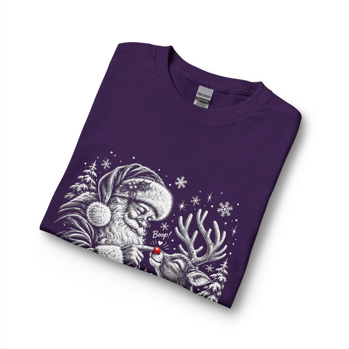 Christmas Winter Wonderland Santa & Reindeer Long Sleeve T-Shirt