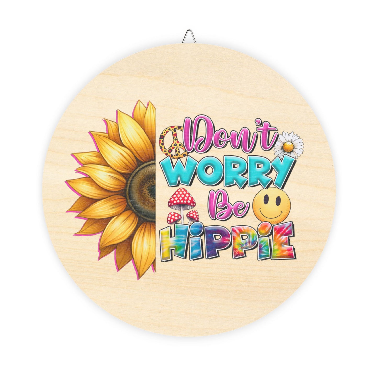 Rustic Charm Decor Wood Signs - Hippie Peace Lovers Home Office Gift