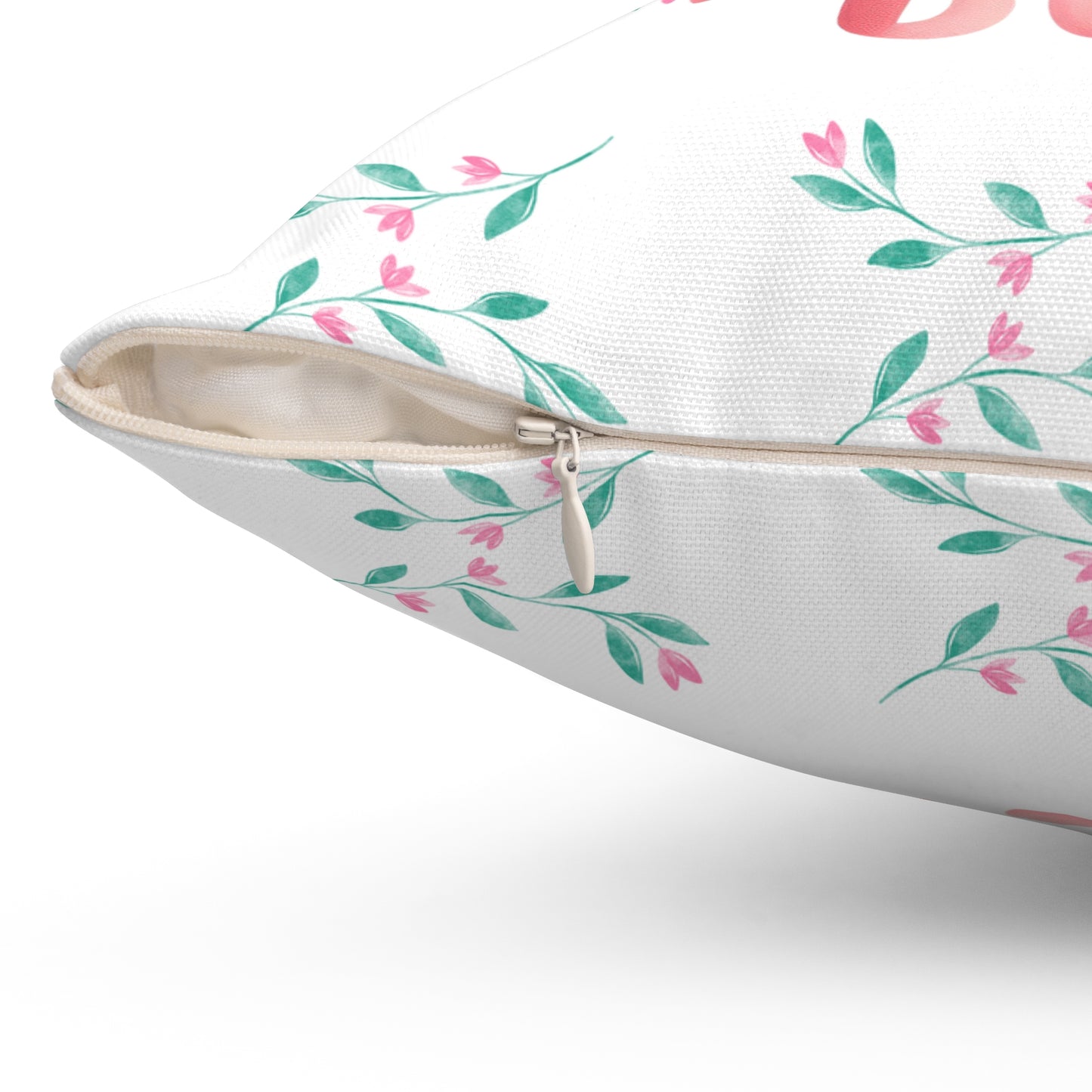 Cute Bee Decorative Pillow, Bae Bee Cushion, Floral Bee Home Decor, Kids Room Accent, Gifts for Bee Lovers, Spring Decoration