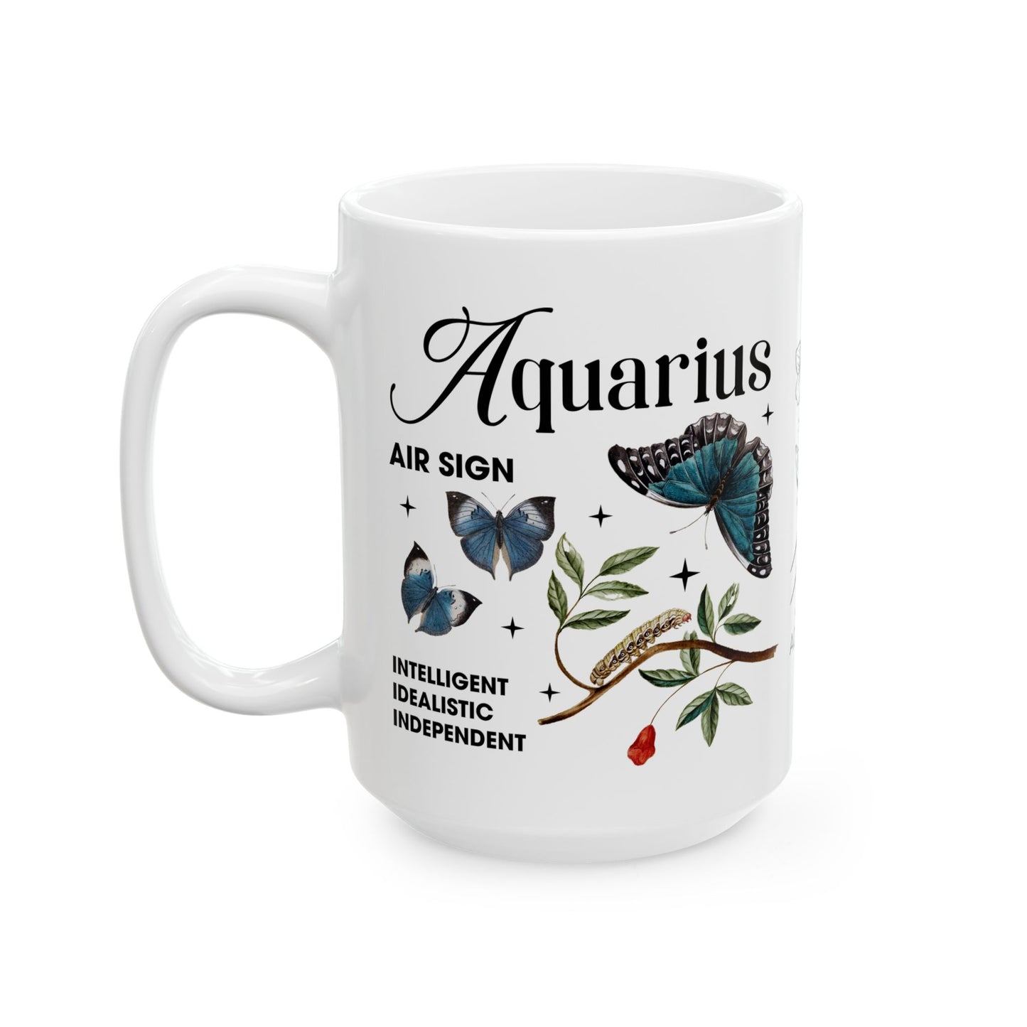 Zodiac Aquarius Ceramic Mug (11oz & 15oz) - Astrology Gift for Star Sign Lovers