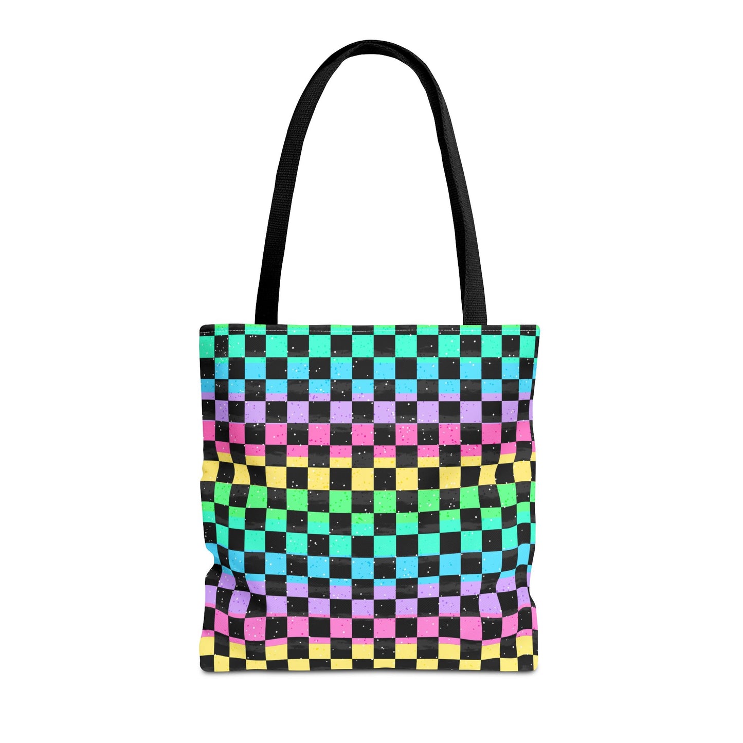 Colorful Checkerboard Tote Bag - Vibrant Reusable Shopping Bag, Eco-Friendly Gift, Summer Beach Accessory, Fashionable Everyday Tote