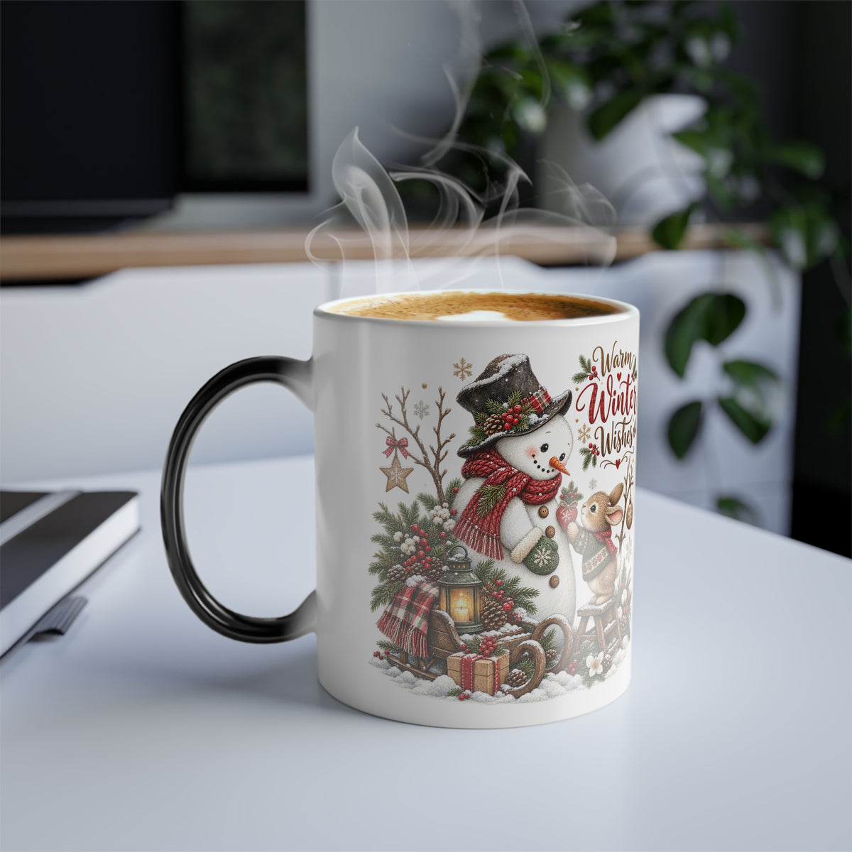 Merry Christmas Winter Wildlife Color-Changing Mug