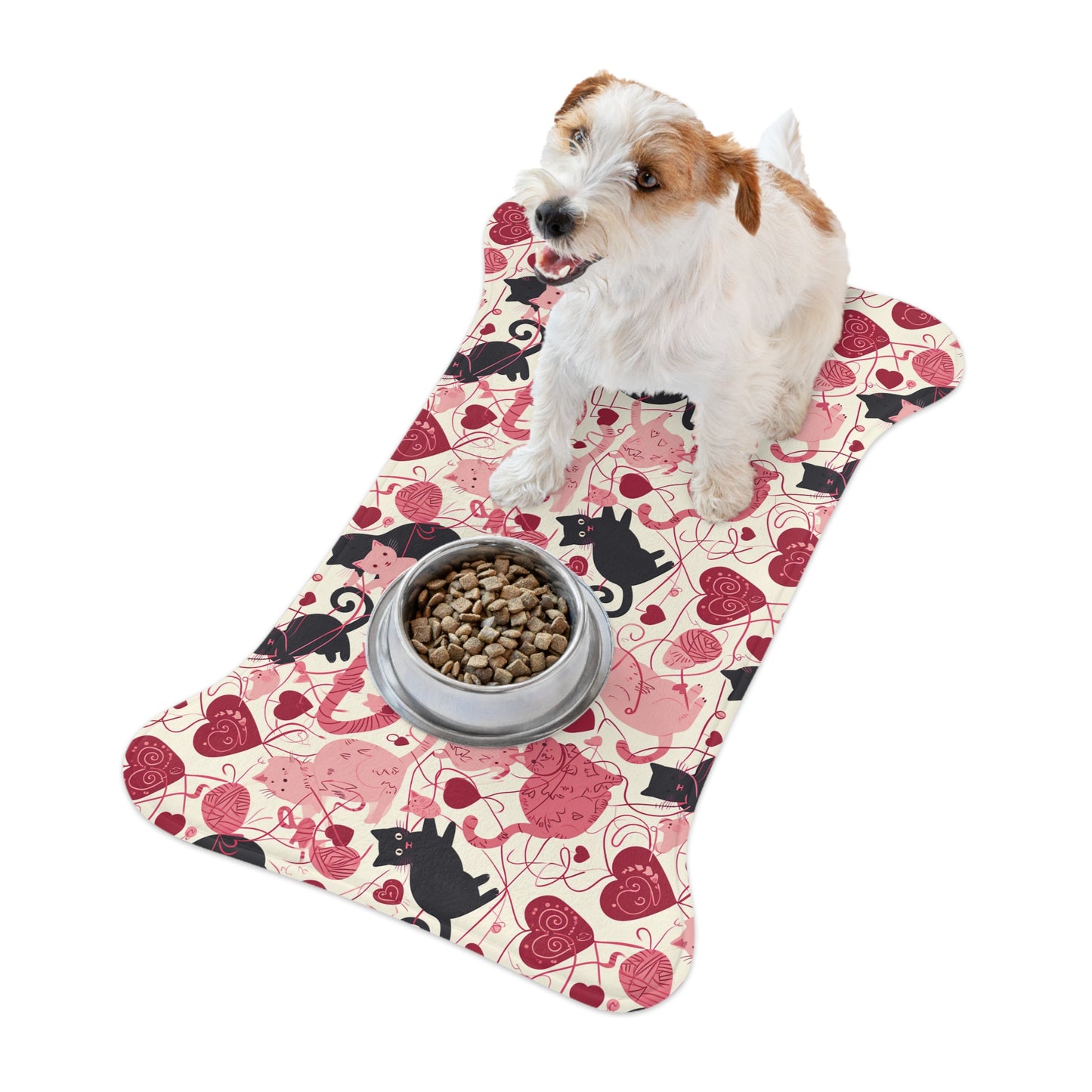 Cute Cat and Dog Feeding Mat, Pet Feeding Mats, Playful Design, Ideal for Cats and Dogs, Pet Lovers, Home Decor, Gift Idea