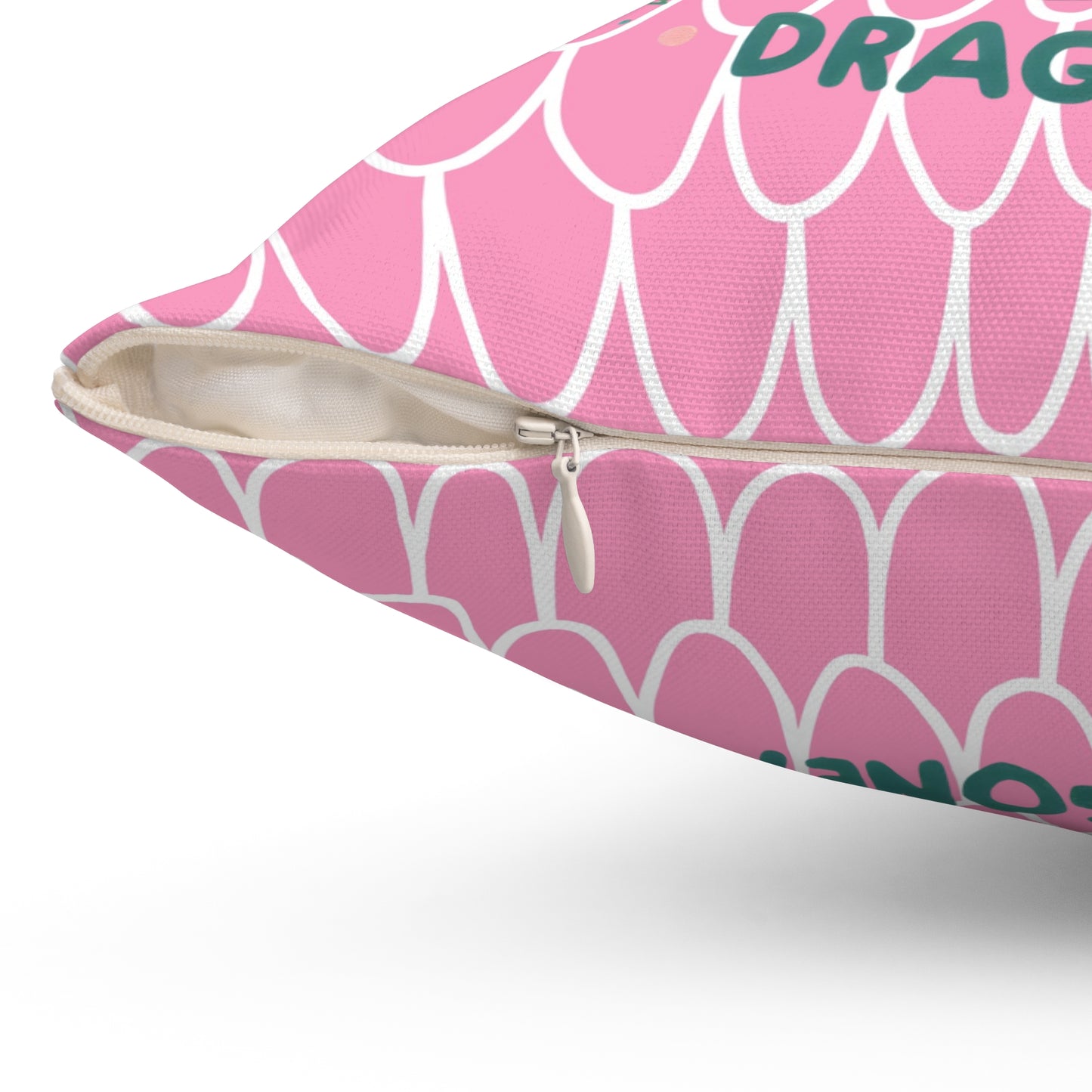 Cute But Dragoney Square Pillow, Dragon Pillow, Kids Room Decor, Fantasy Gift, Cute Home Accent, Magical Plush Cushion