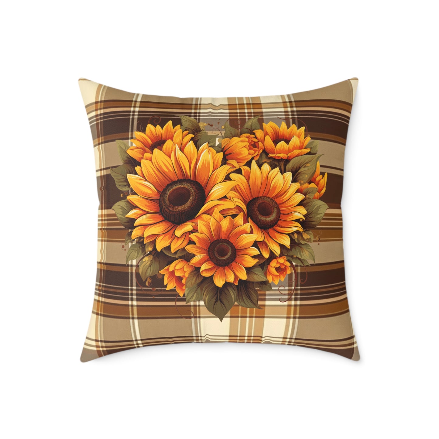 Fall Decor Square Poly Canvas Pillow, Beautiful Two-Sided Fall Decor Pillow for Home or Office, Stylish Fall Accent for Any Room