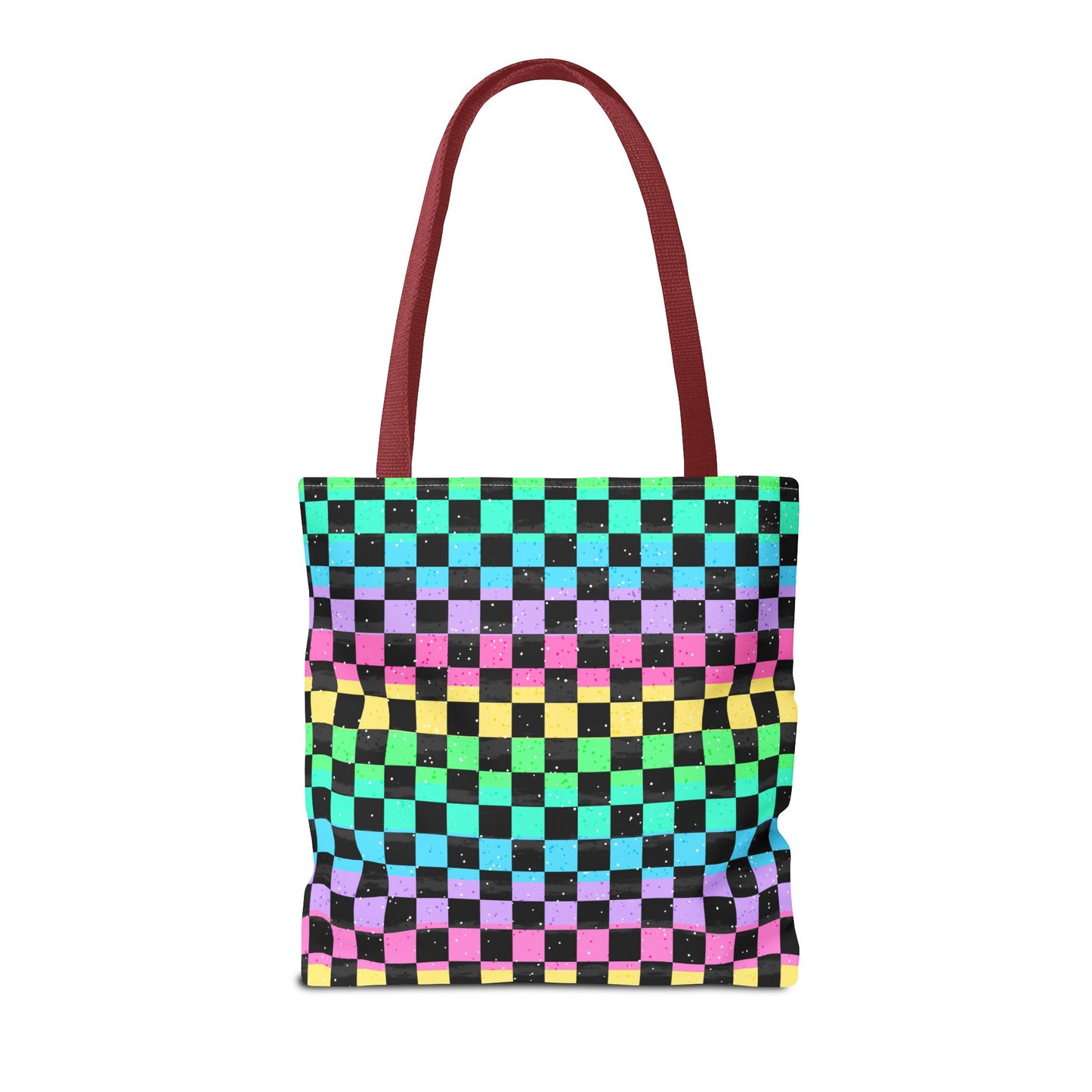 Colorful Checkerboard Tote Bag - Vibrant Reusable Shopping Bag, Eco-Friendly Gift, Summer Beach Accessory, Fashionable Everyday Tote