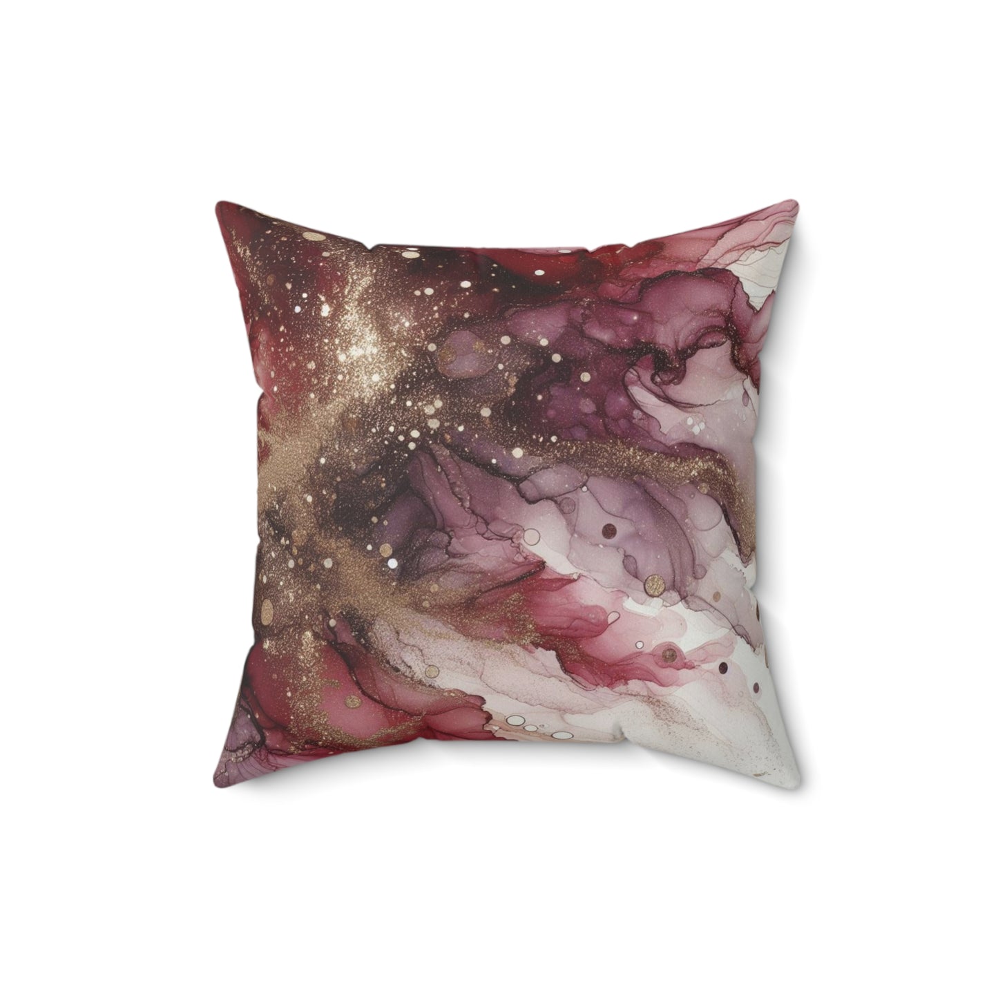 Decorative Spun Polyester Square Pillow, Beautiful Decor Pillow for Home or Office, Stylish Accent for Any Room,