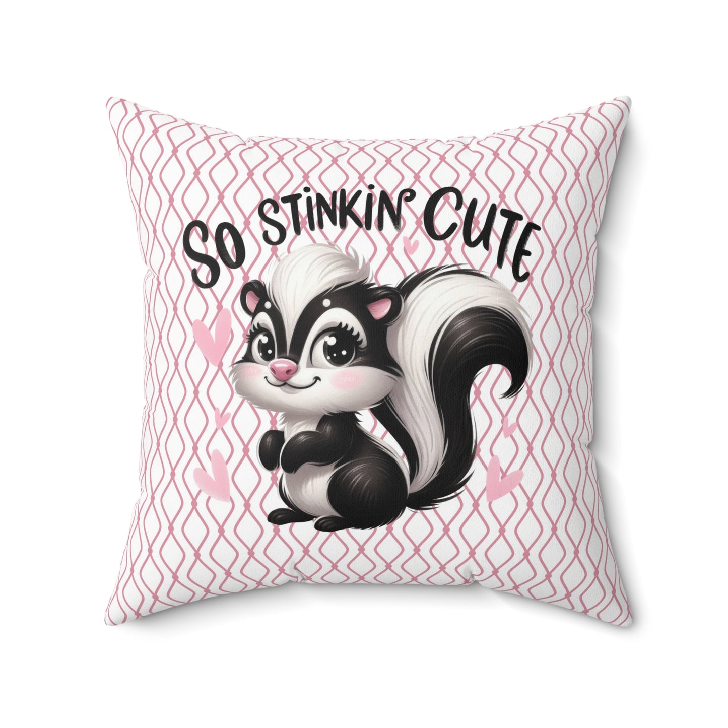 So Stinkin' Cute Skunk Pillow | Decorative Throw Pillow, Cute Home Decor, Kids Room Accessory, Gift for Animal Lovers, Nursery Decoration