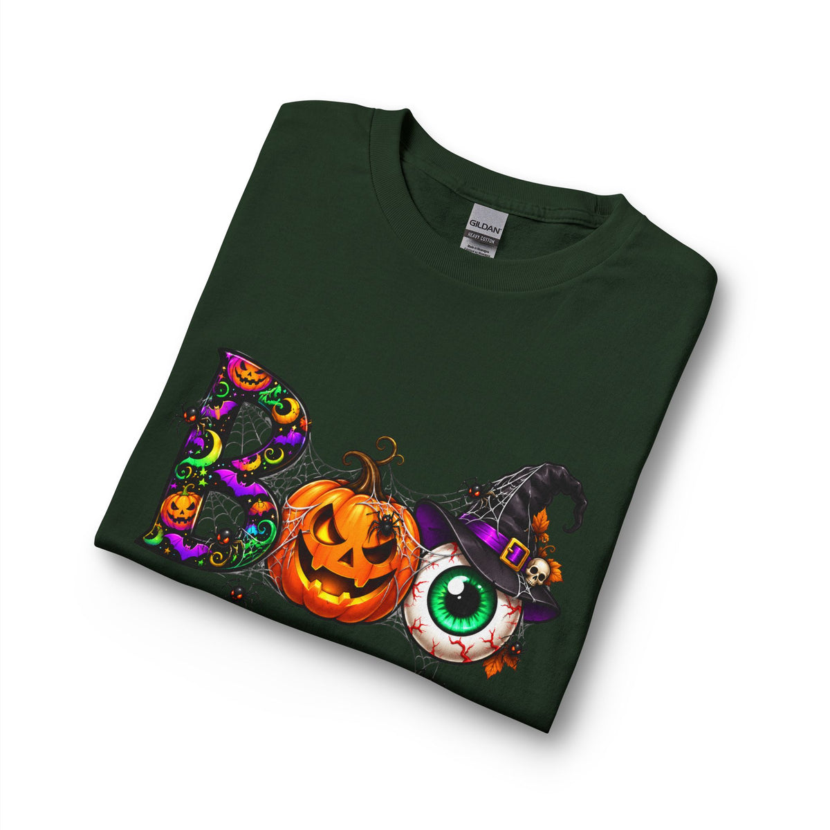 Halloween Boo Pumpkin and Witch Hat Long Sleeve T-Shirt
