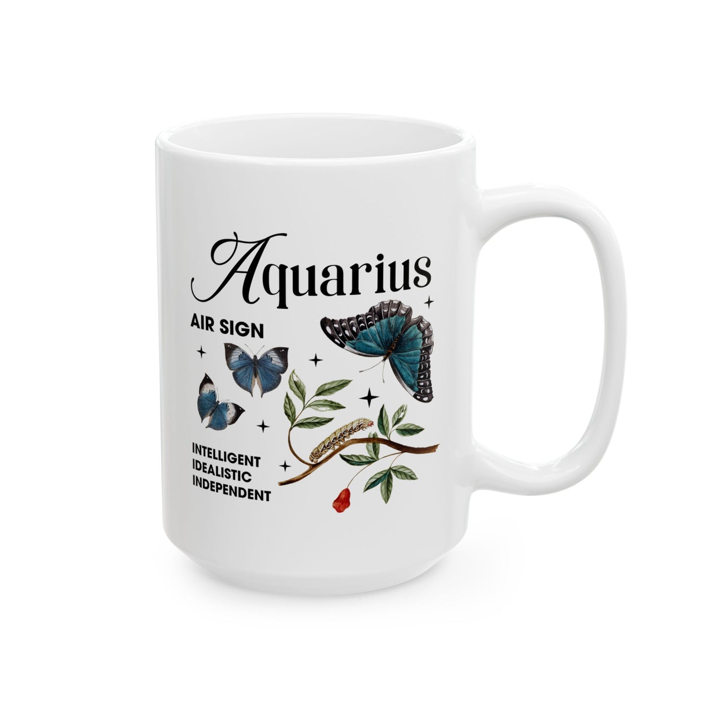 Zodiac Aquarius Ceramic Mug (11oz & 15oz) - Astrology Gift for Star Sign Lovers