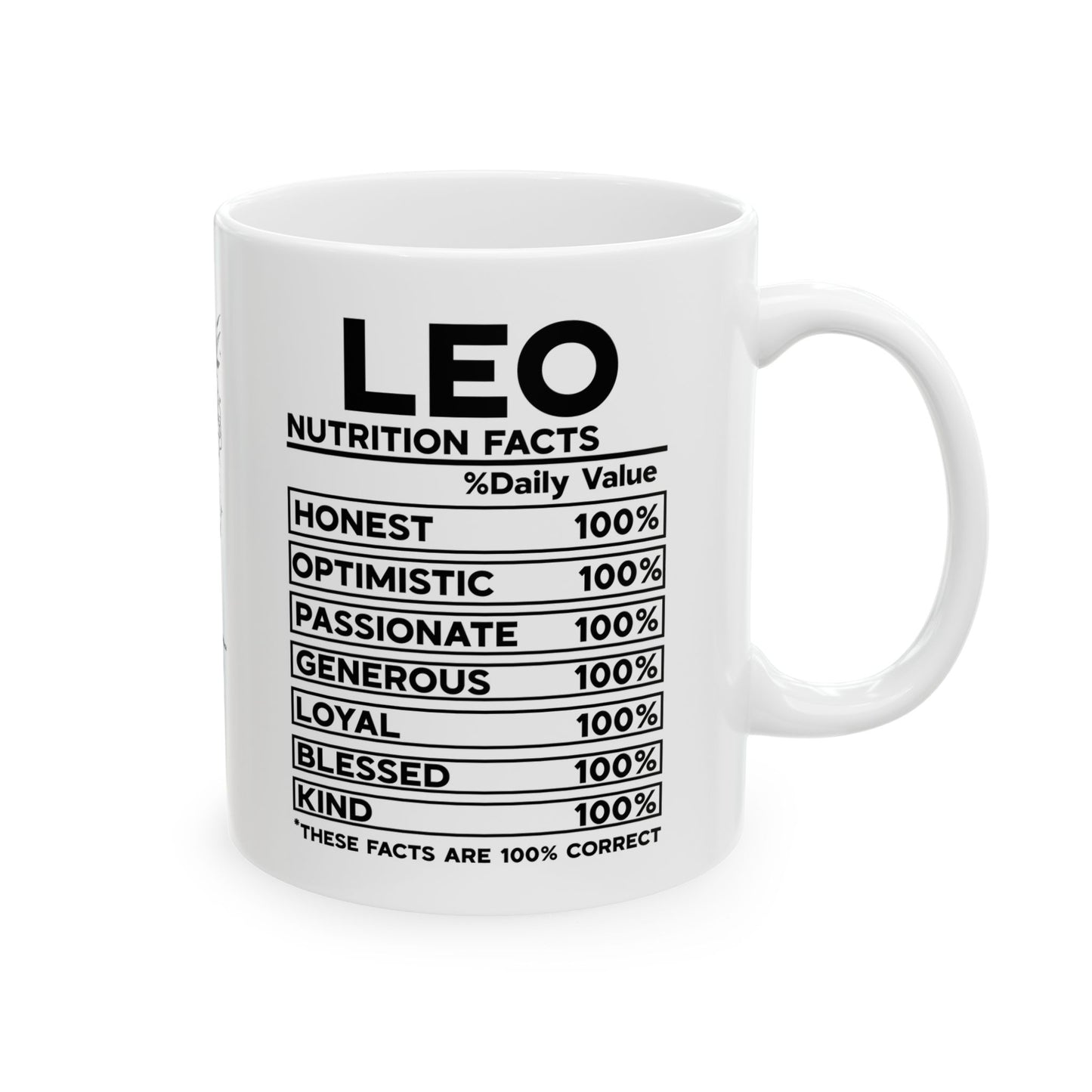 Leo Zodiac Ceramic Mug - Strength & Passion - 11oz/15oz Coffee Cup