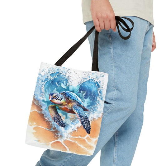 Ocean Turtle Tote Bag - Eco-Friendly, Beach Vibes, Summer Gift, Sea Life Accessory, Environmental Awareness