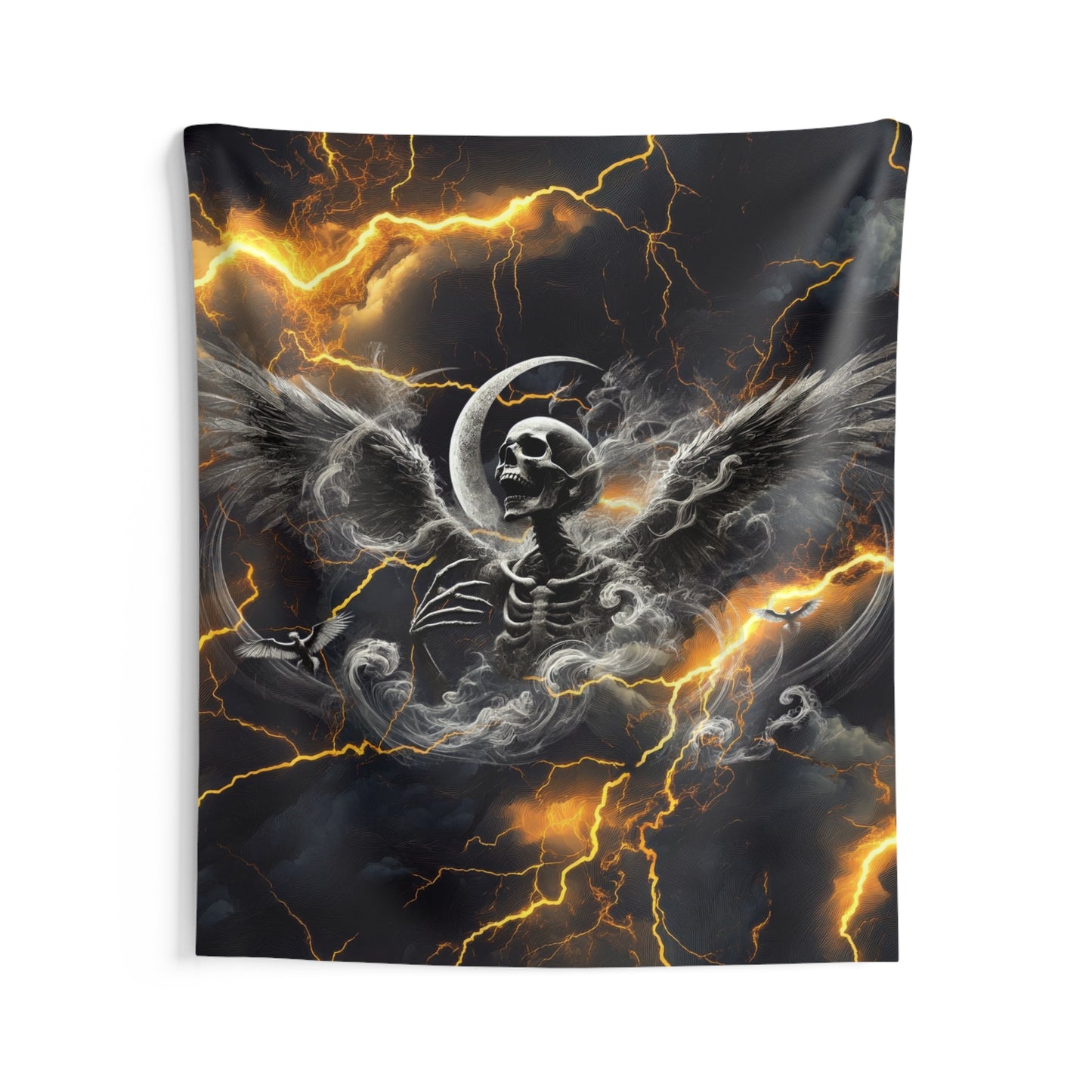 Gothic Skull Wall Tapestry - Dark Wall Decor, Bohemian Home Art, Halloween Decor, Unique Gift for Halloween, Witchy Aesthetic