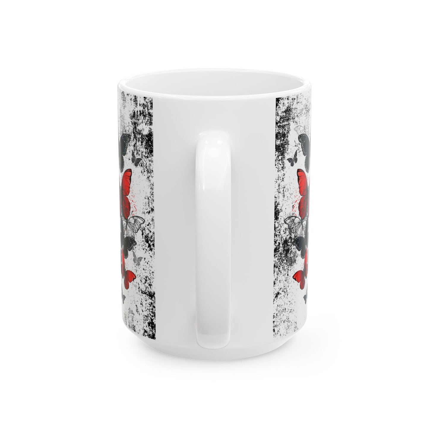 Romantic Heartbeat With Butterflies Ceramic Mug – “Your Heartbeat Is My Favorite Song” Gift