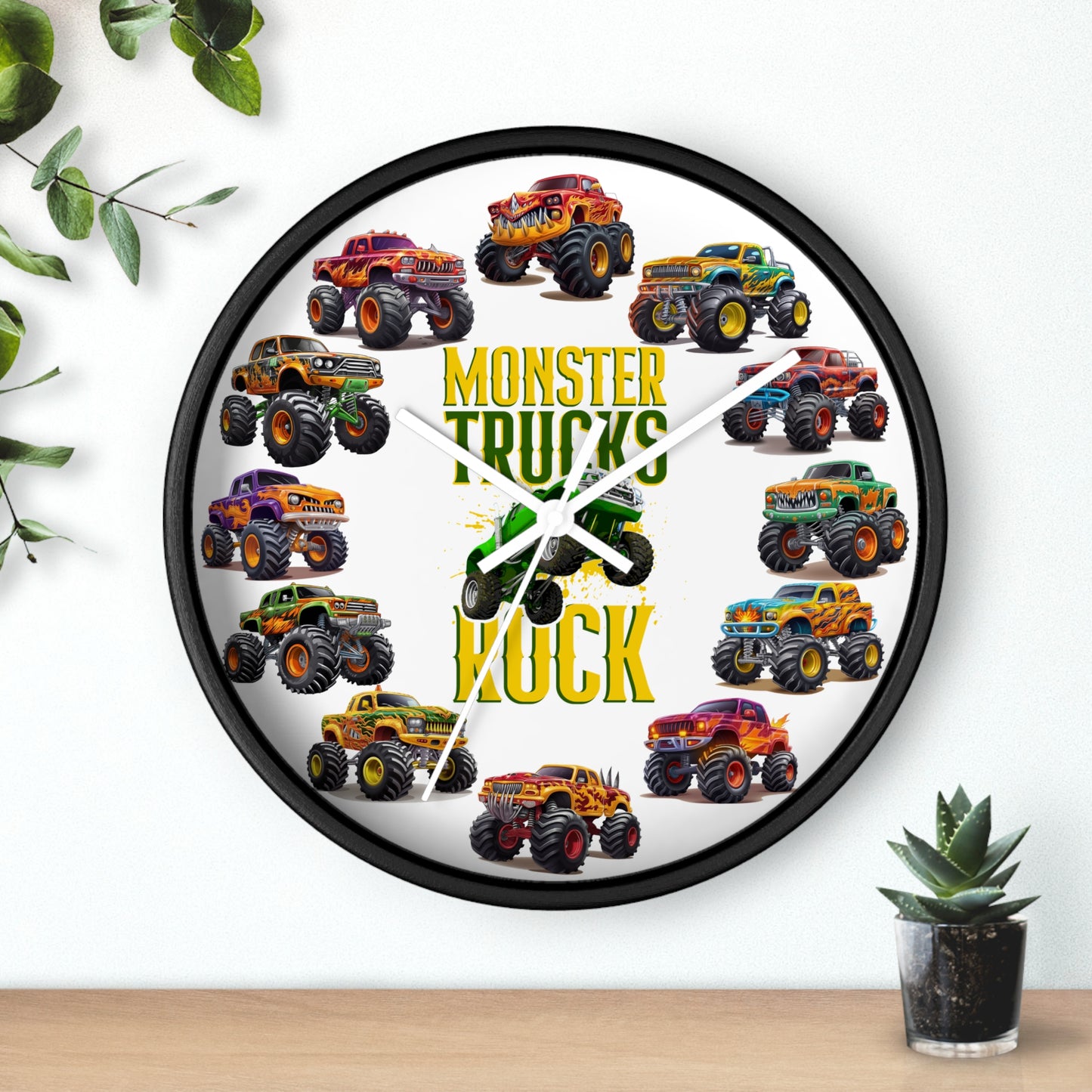 Monster Truck Wall Clock - Room Decor Gift for Truck Lovers
