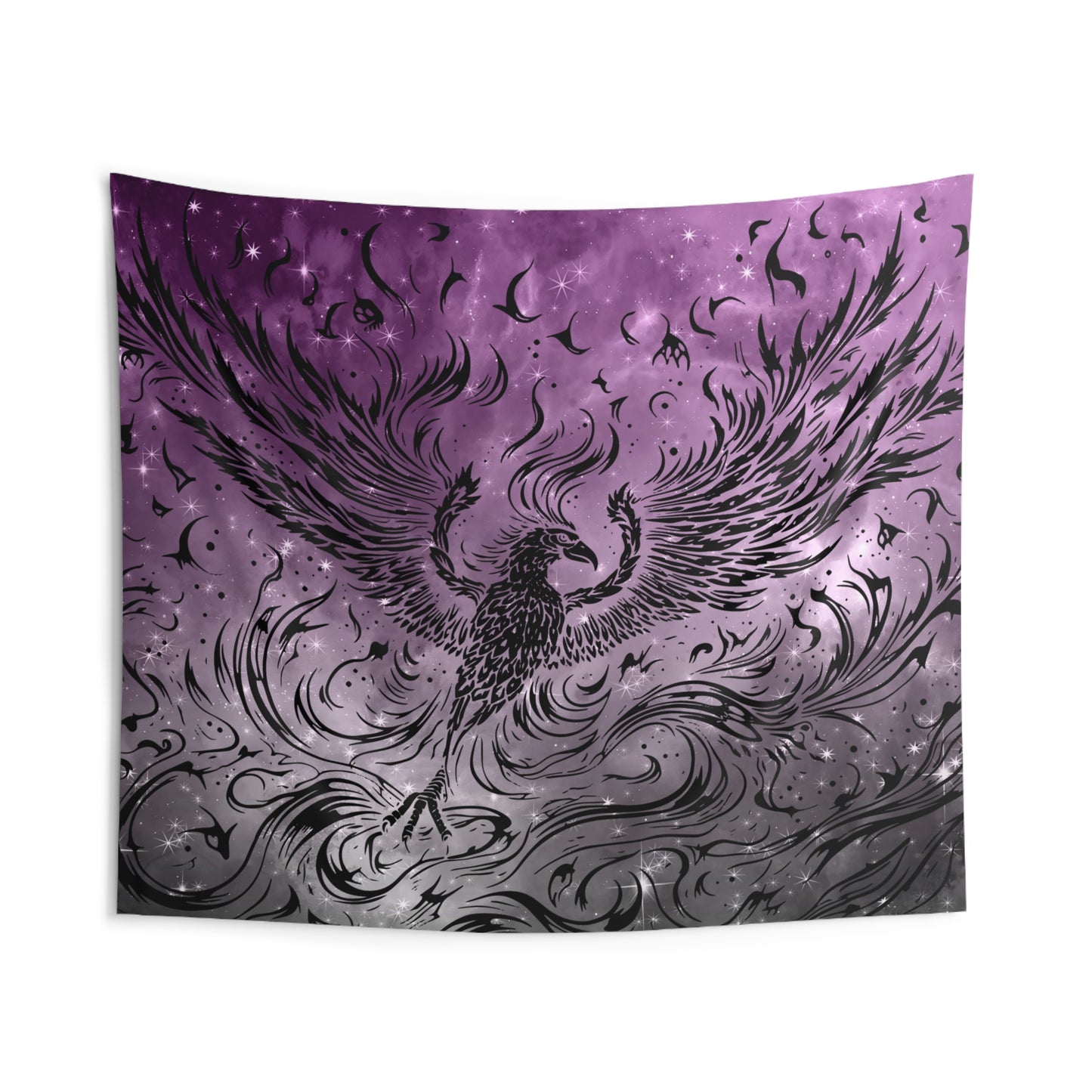 Mystical Phoenix Wall Tapestry - Bohemian Decor, Bedroom Wall Art, Festival Hangings, Gift for Nature Lovers, Ethereal Home Accent