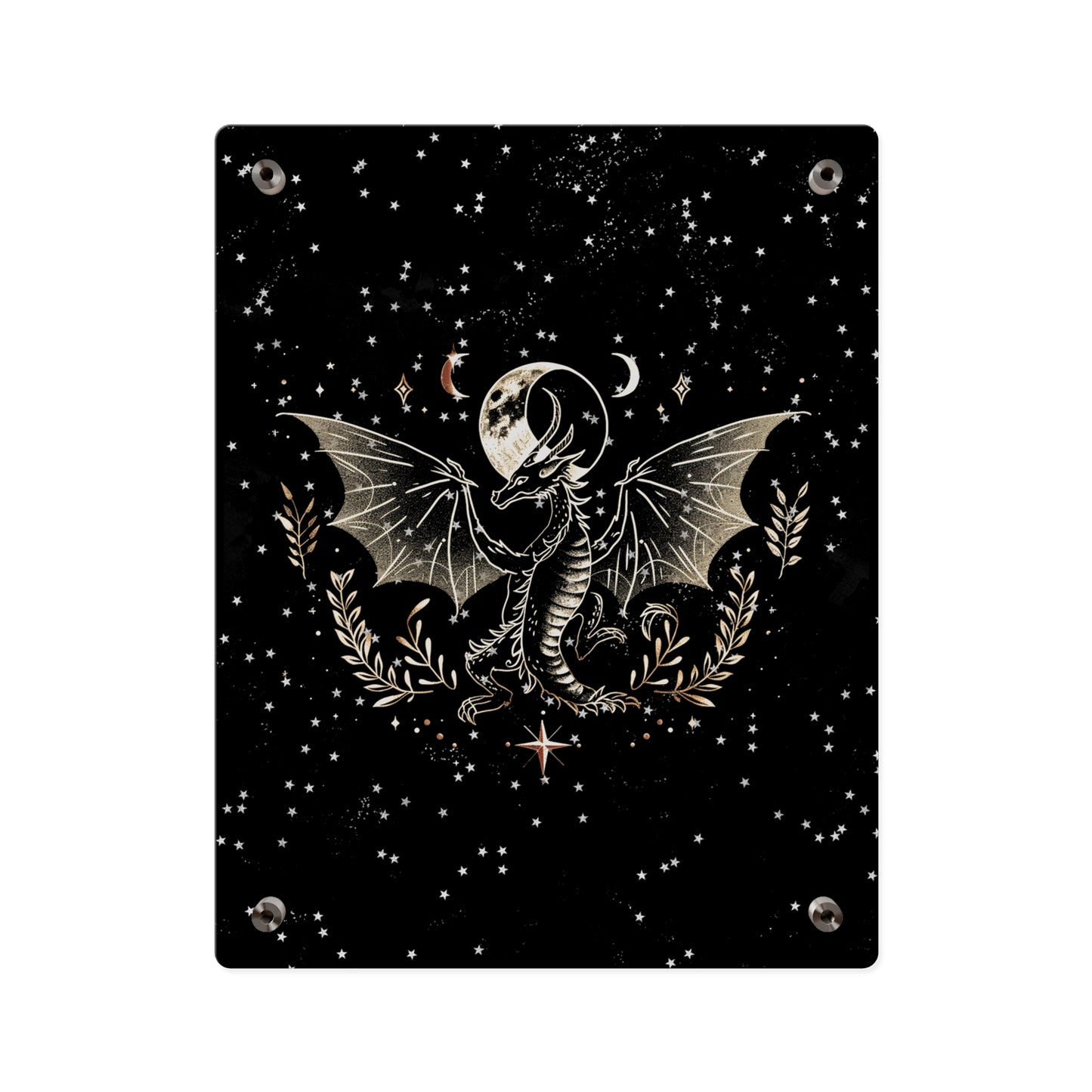 Mystical Dragon Acrylic Wall Art Panel - Celestial Home Decor