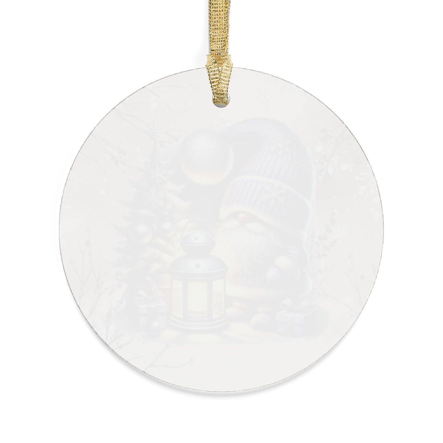 Whimsical Holiday Acrylic Ornaments - Charming Gnome Design