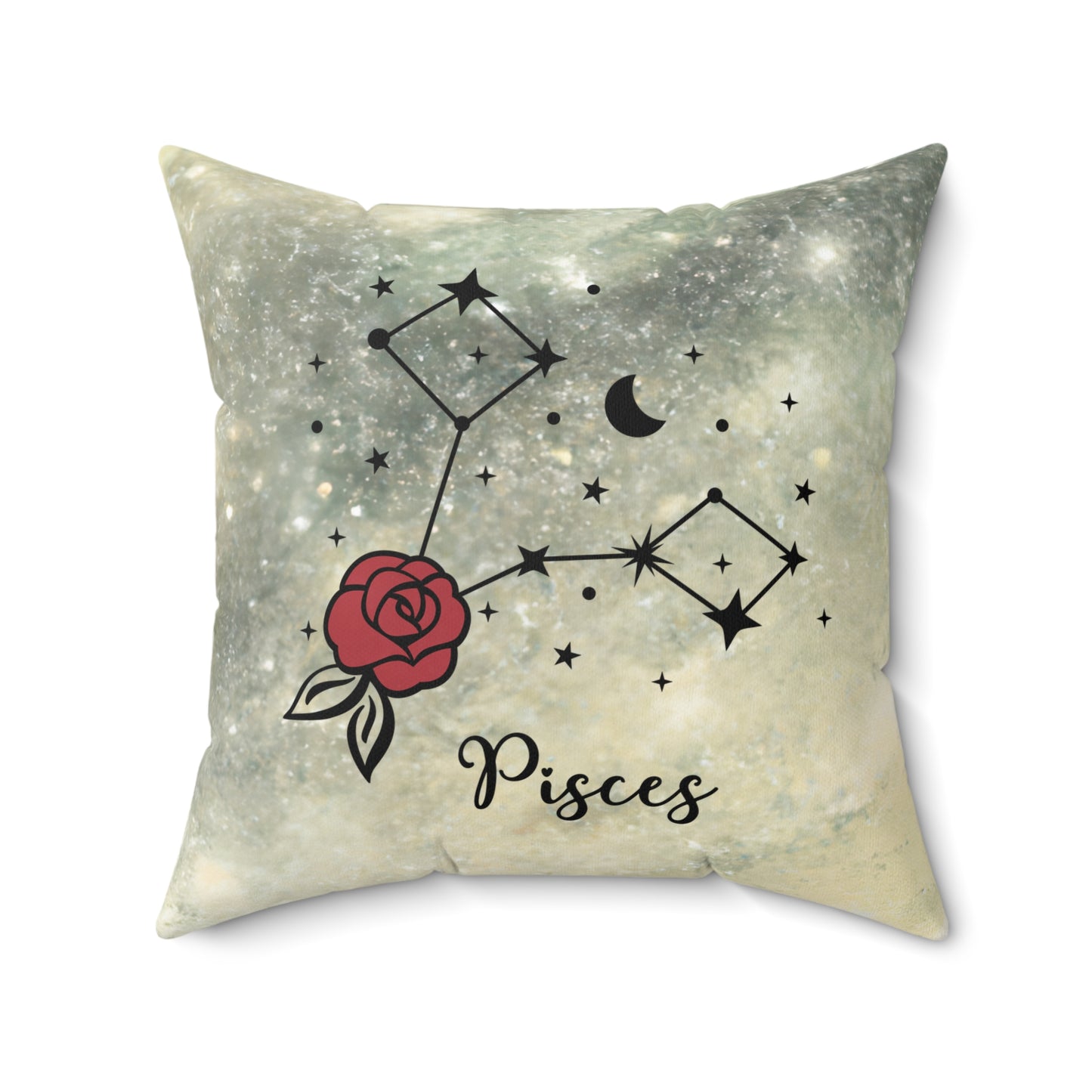 Pisces Zodiac Pillow, Astrology Decor, Constellation Cushion, Horoscope Gift, Celestial Home Accent