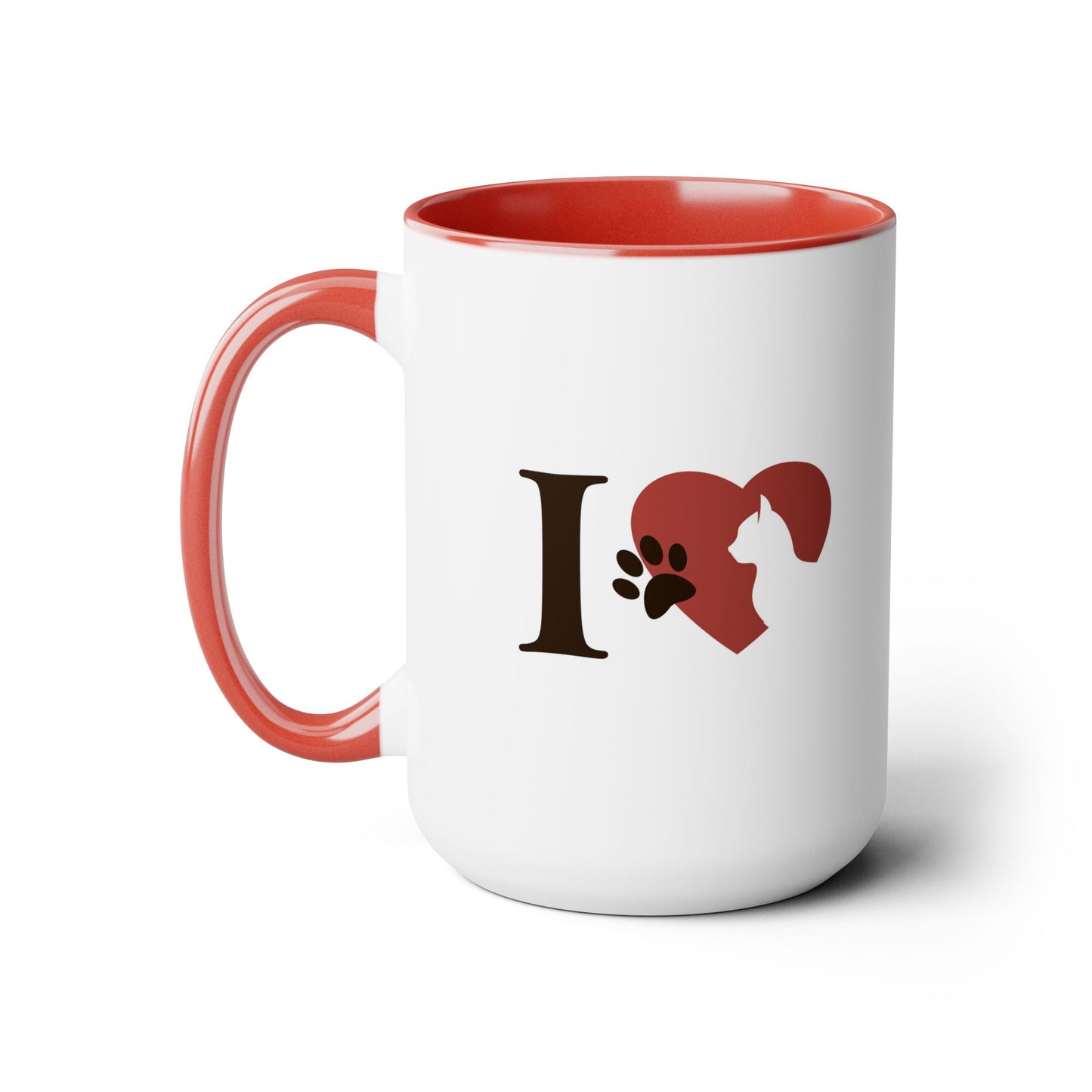 Pet Cat Theme Two-Tone Coffee Mugs, 15oz, Animal Lovers,  Cat Lover Quote, Pet Lovers, Coffee, Tea, Hot Chocolate Lovers, Gift Idea for Any Occasion