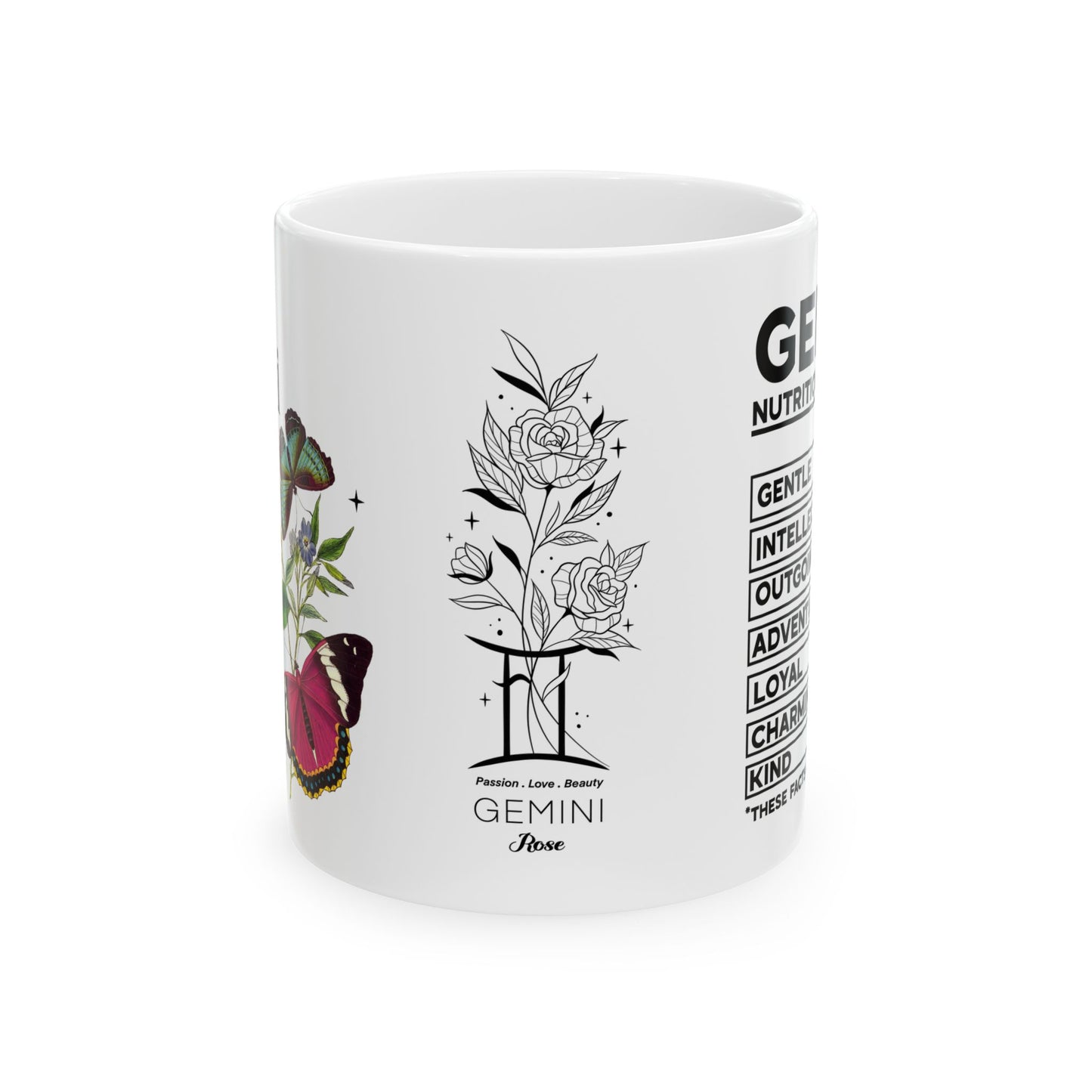Gemini Zodiac Ceramic Mug – 11oz & 15oz – Astrology Gift for Star Sign Lovers
